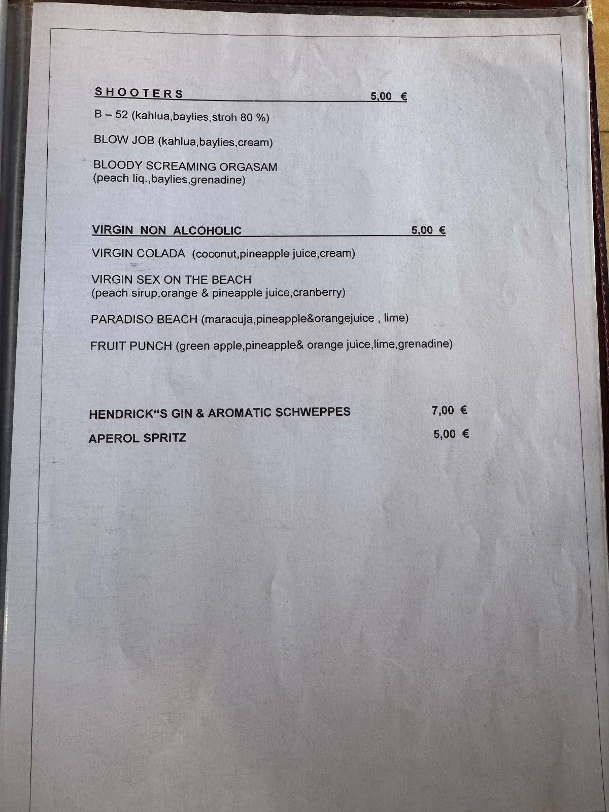 Menu di Restoran Navigator 