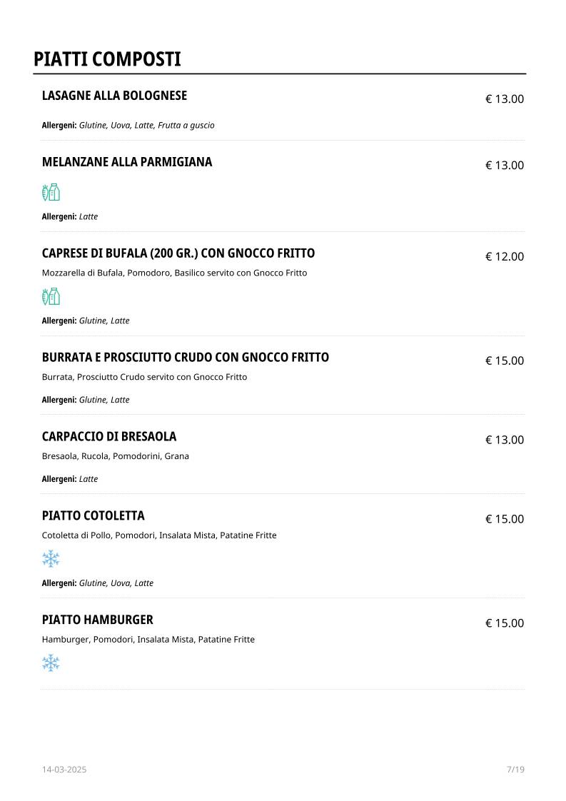 Menu di Retrò Pizzeria Olbia 