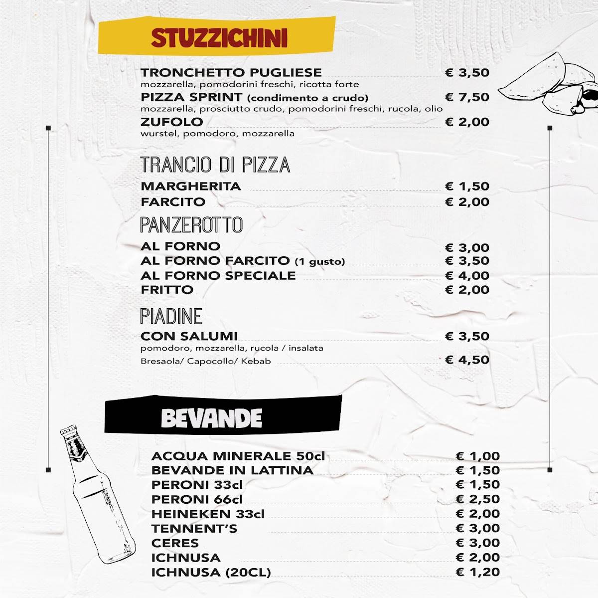 Menu di Revolution Pizzeria 