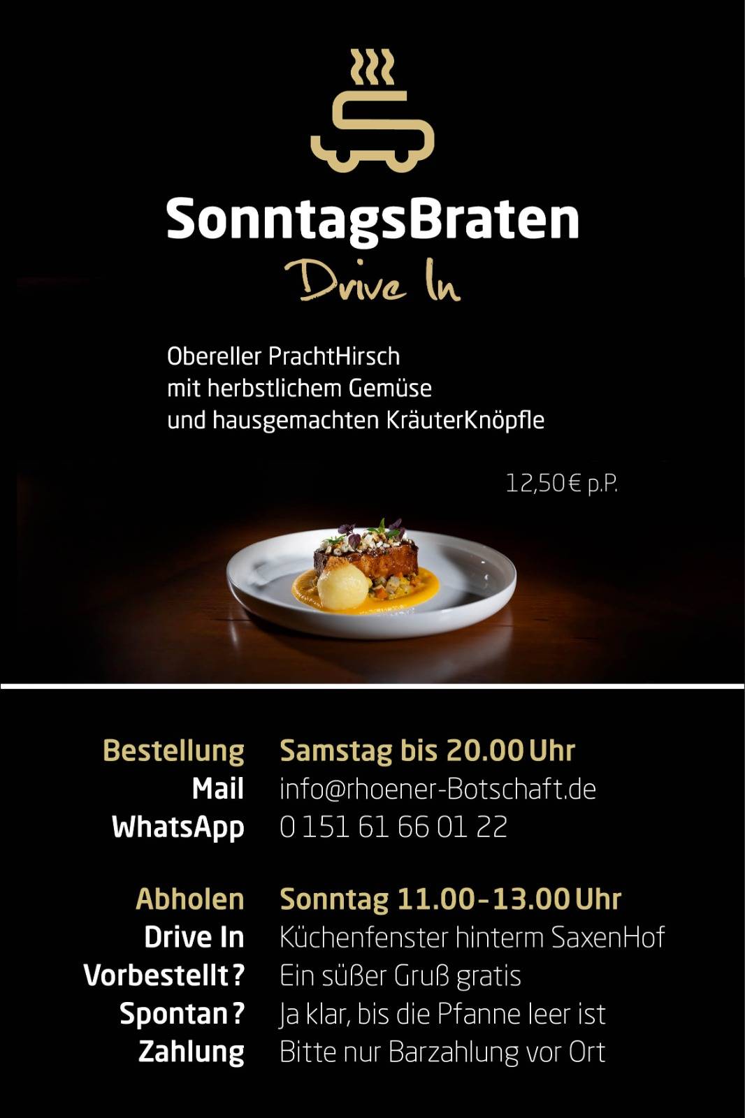 Speisekarte von Rhöner Botschaft Wohnzimmer restaurant, Dermbach