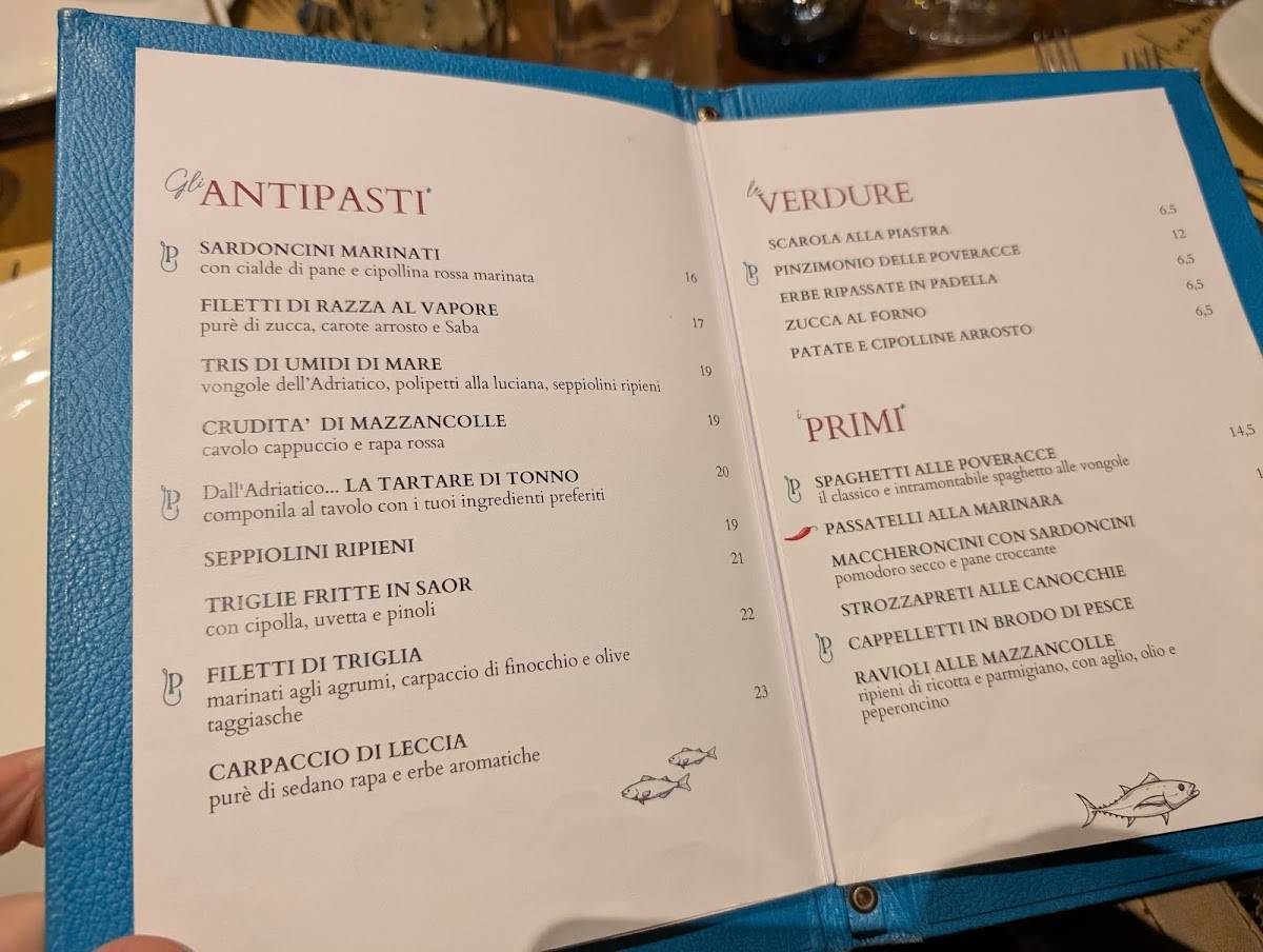 Menu di Osteria Delle Poveracce 