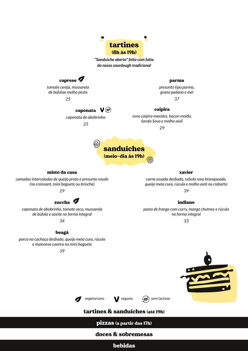 SOVA Natural cardápio