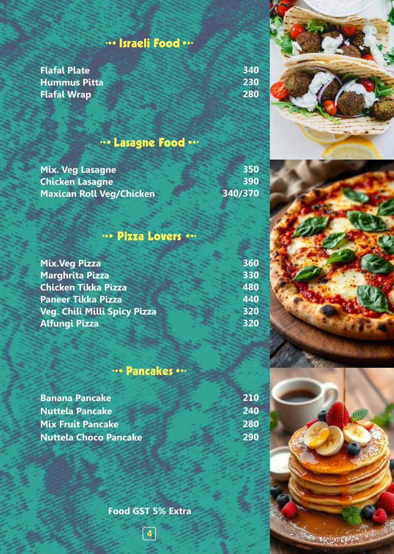 Pinkcafe Bar & Restaurant menu