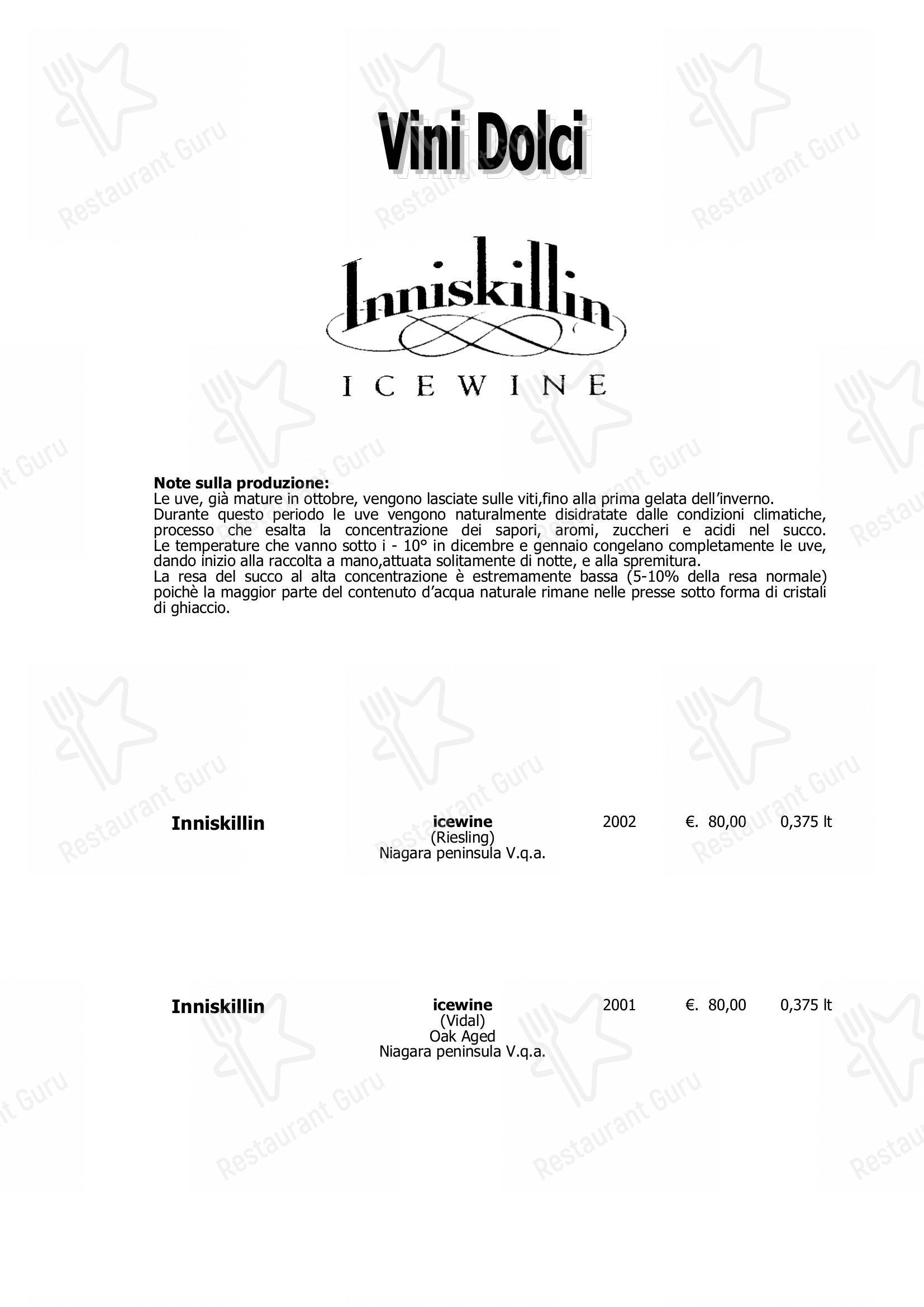 Menu di Ristorante Al Castello - Основное меню
