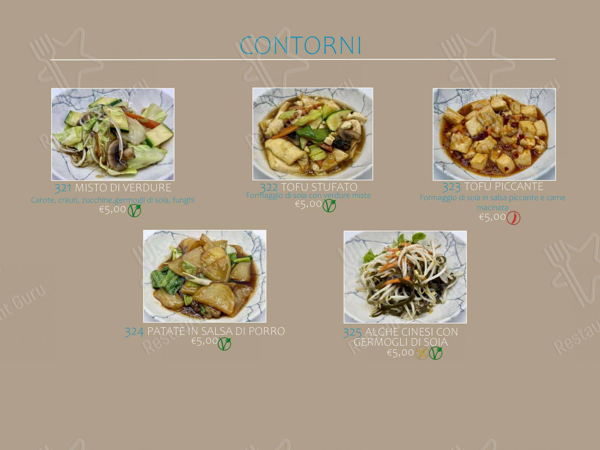 Menu per Ristorante Asia ristorante