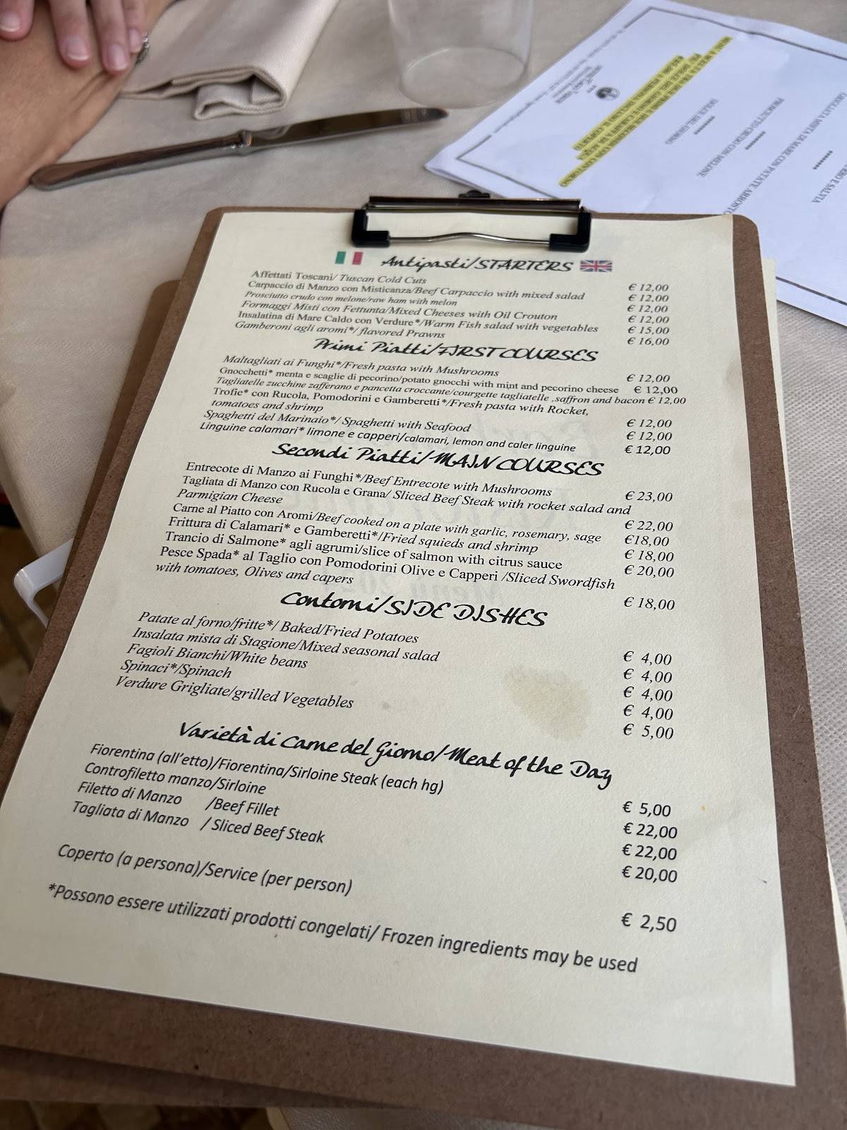 Menu di Ristorante Barbarossa 