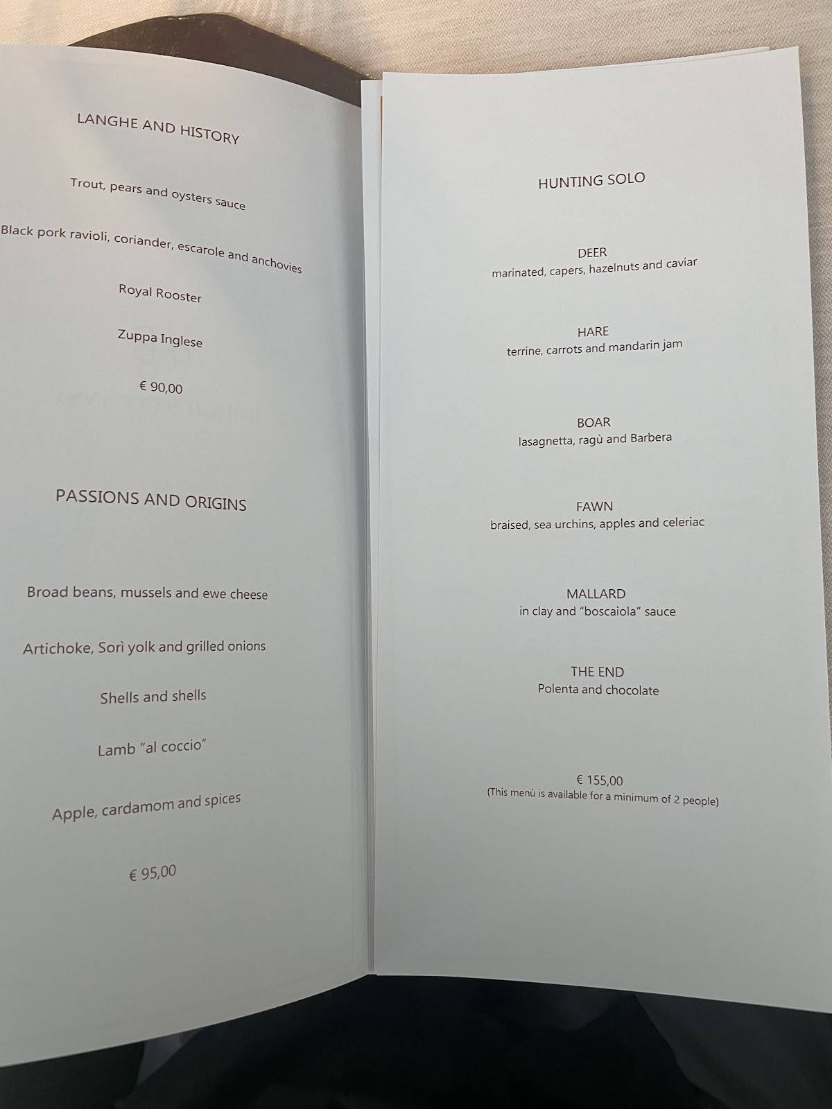 Menu di Ristorante Borgo Sant'Anna 
