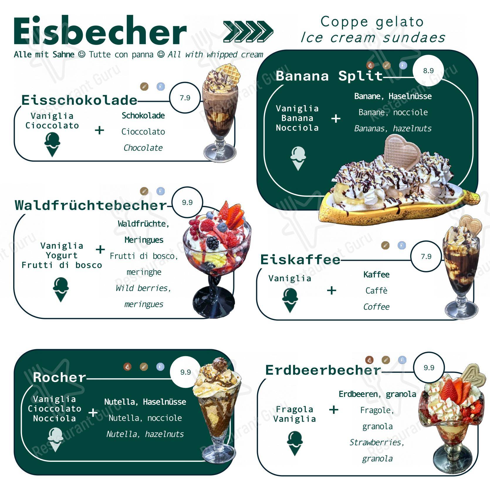 Menu di Ristorante Cafè Flora Alpin Roof - 菜单