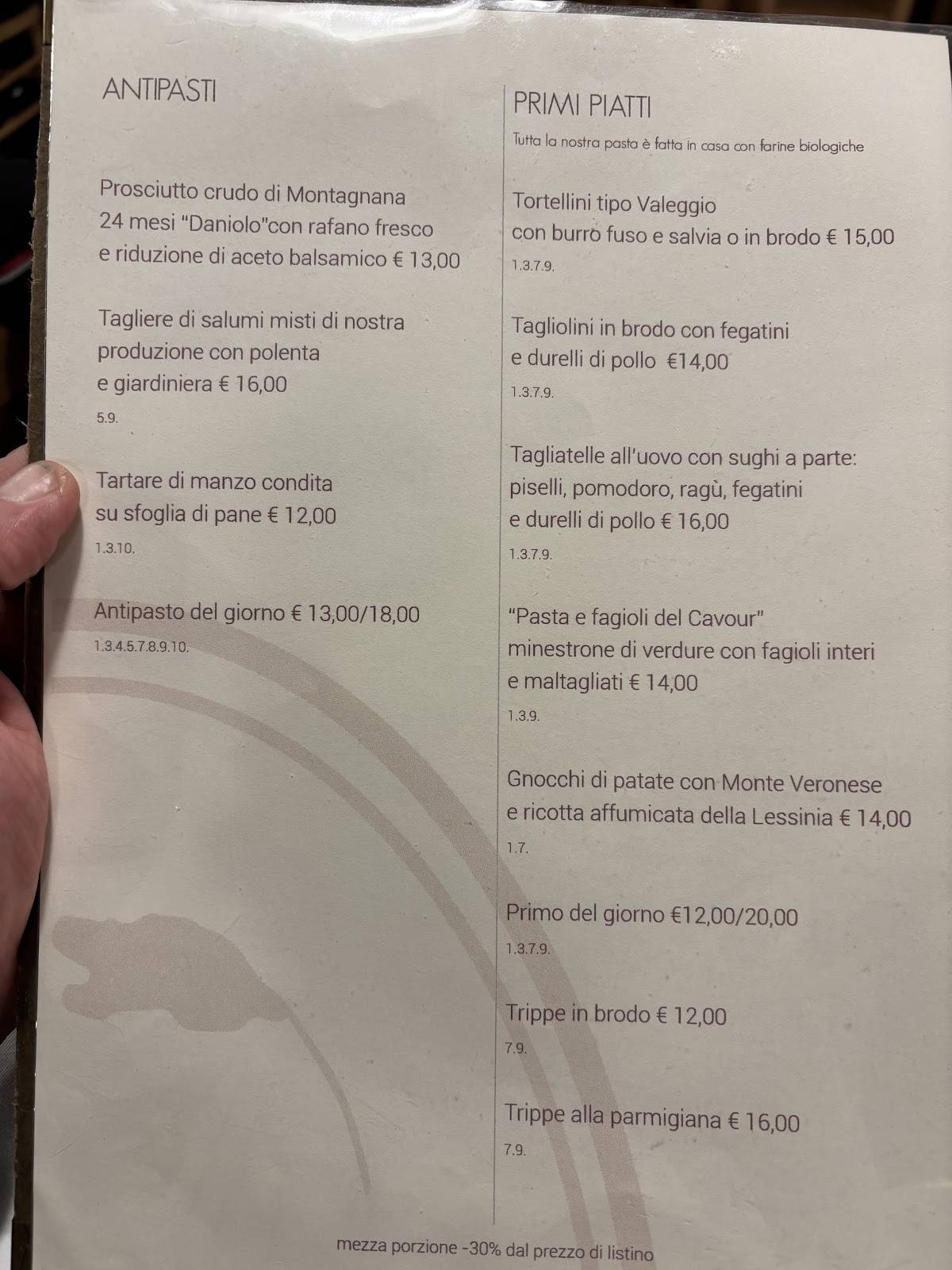 Menu di Ristorante Cavour | specialità bolliti 