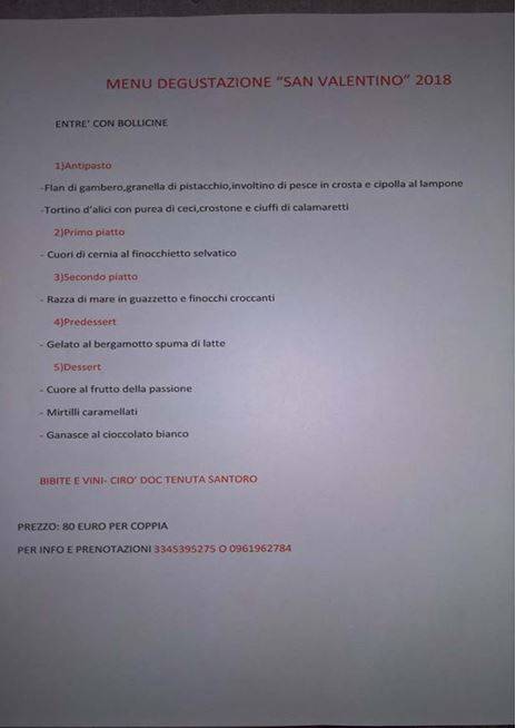 Menu di Ristorante Da Aquino 