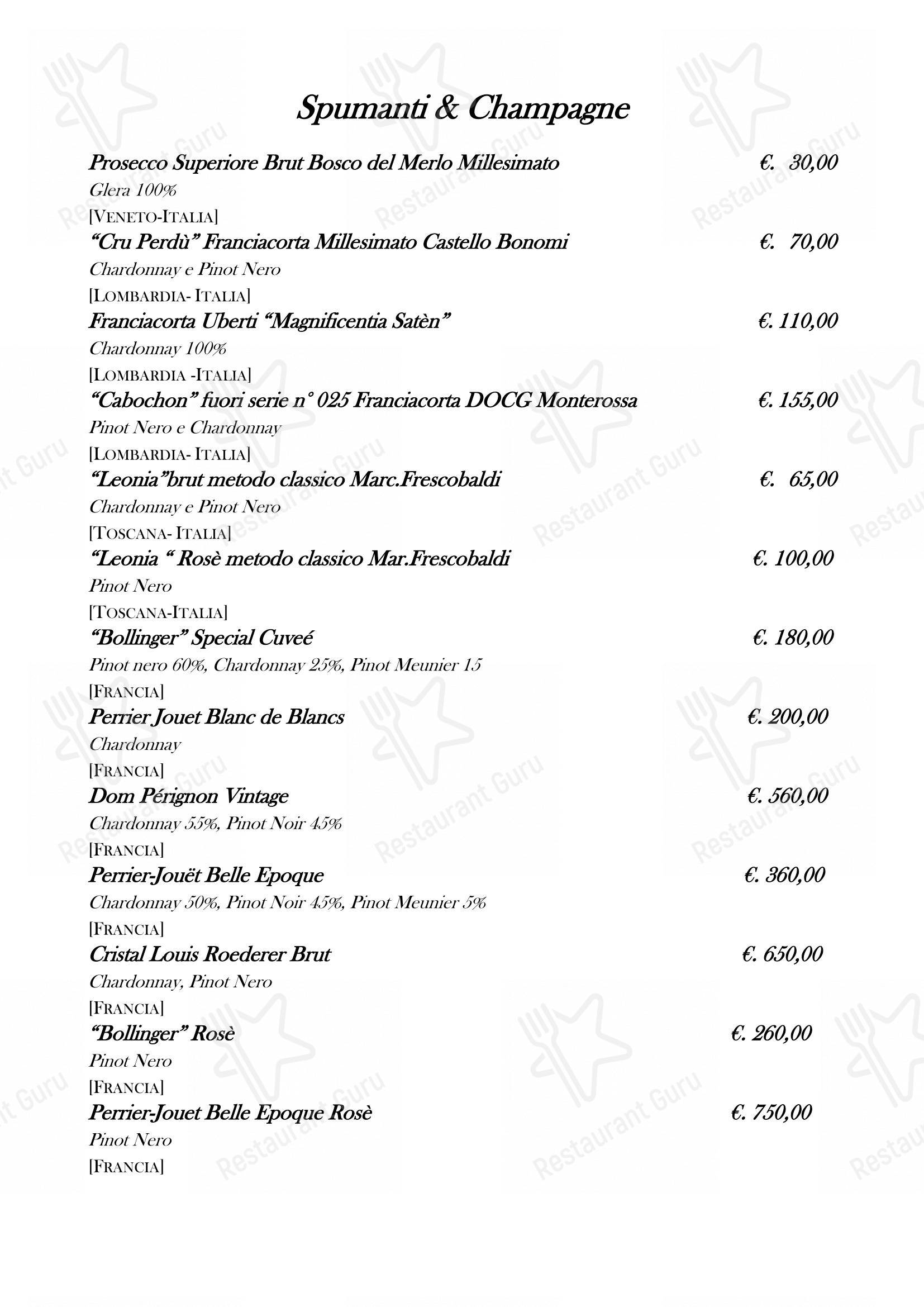 Menu bar per Ristorante Fortunato al Pantheon ristorante