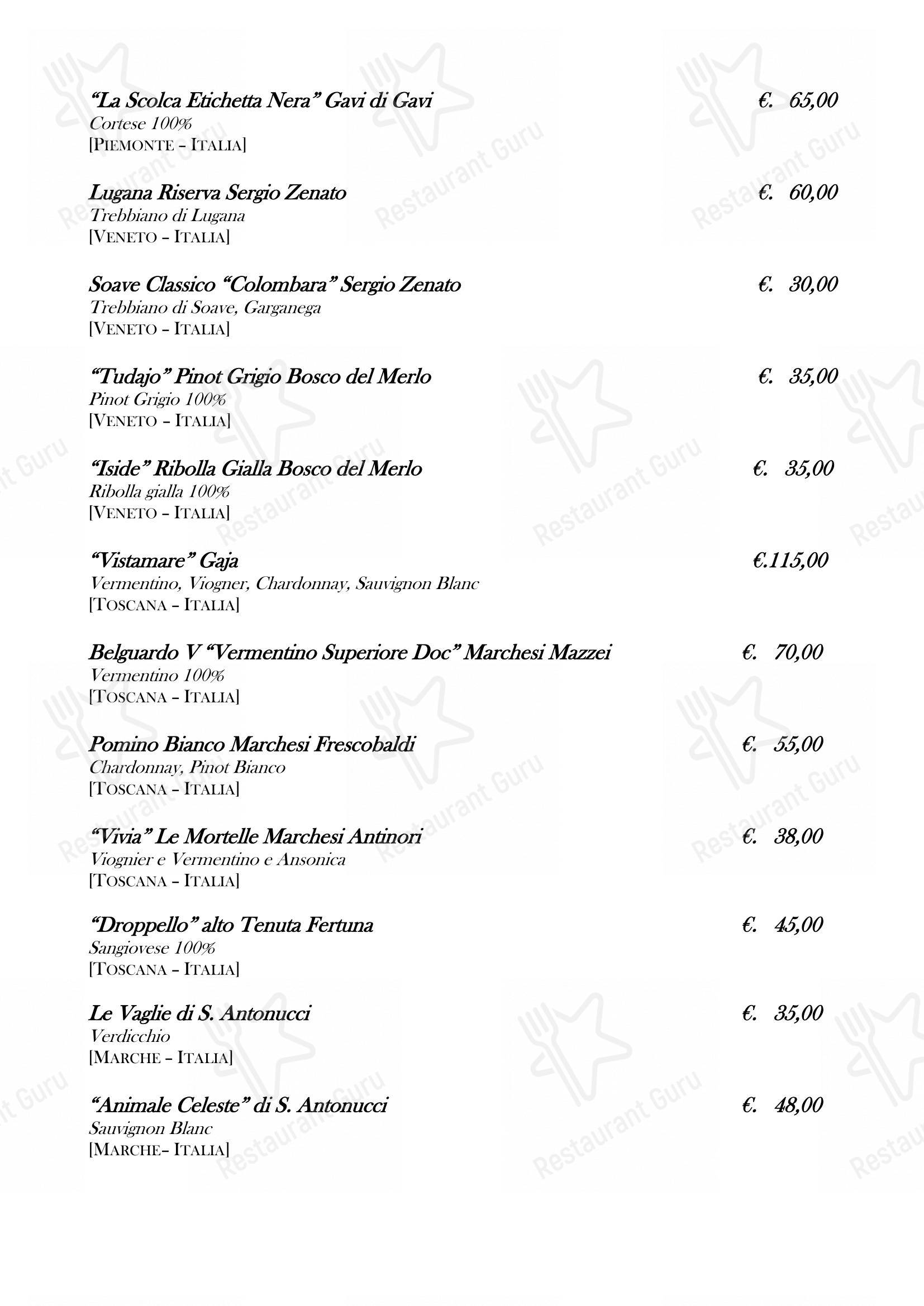Menu bar per Ristorante Fortunato al Pantheon ristorante