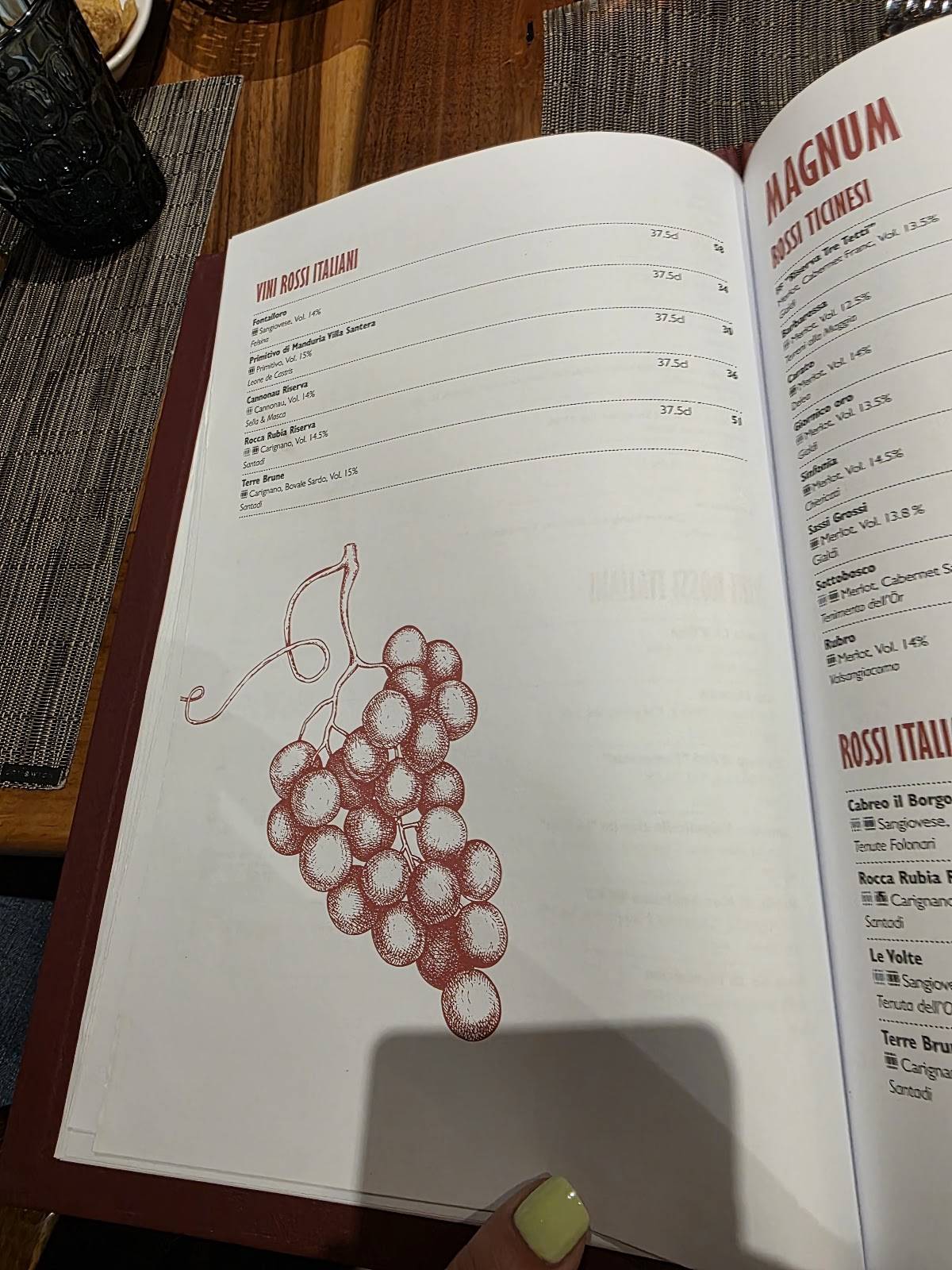 Menu di Ristorante Grotto Broggini 