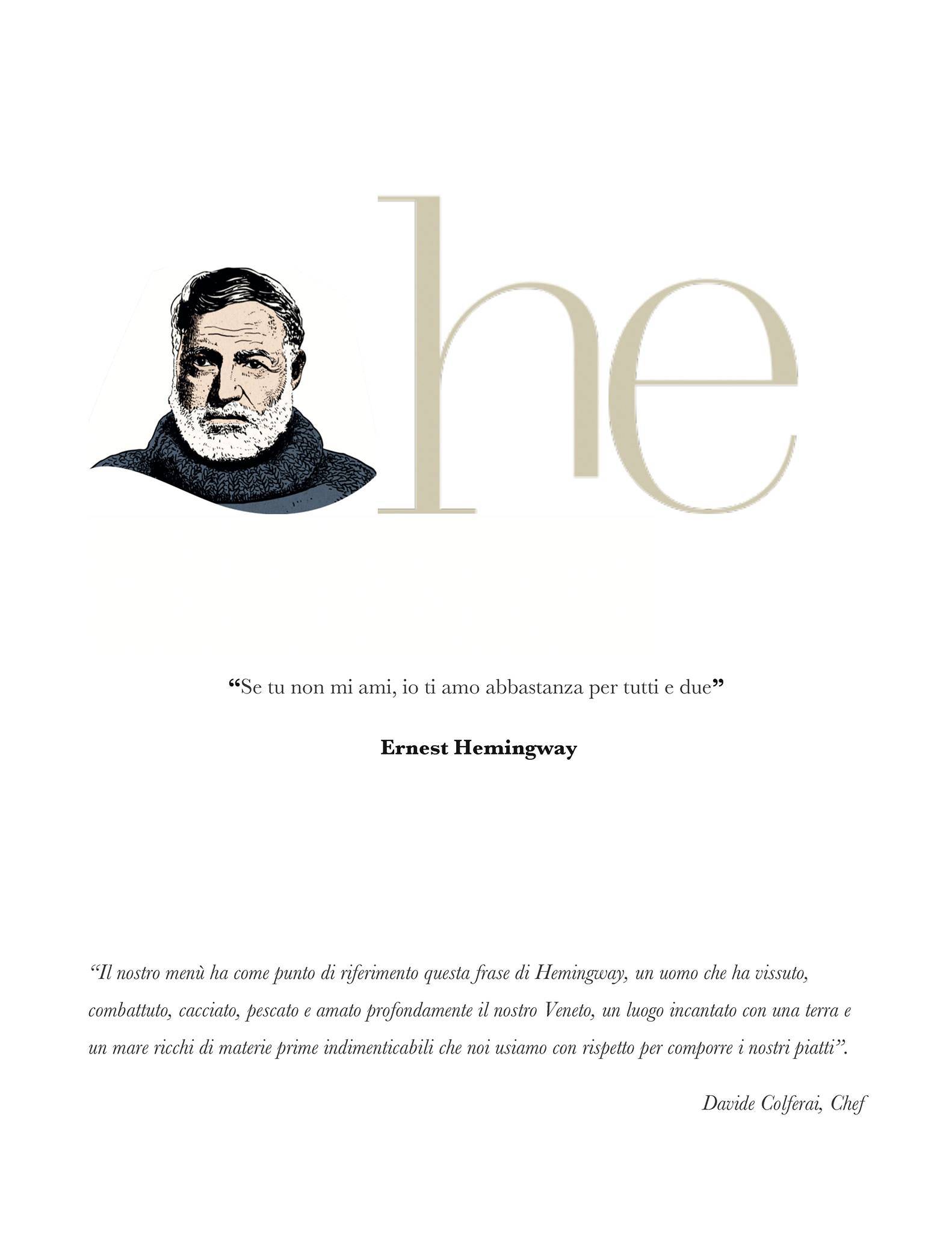 Menu de Ristorante Hemingway