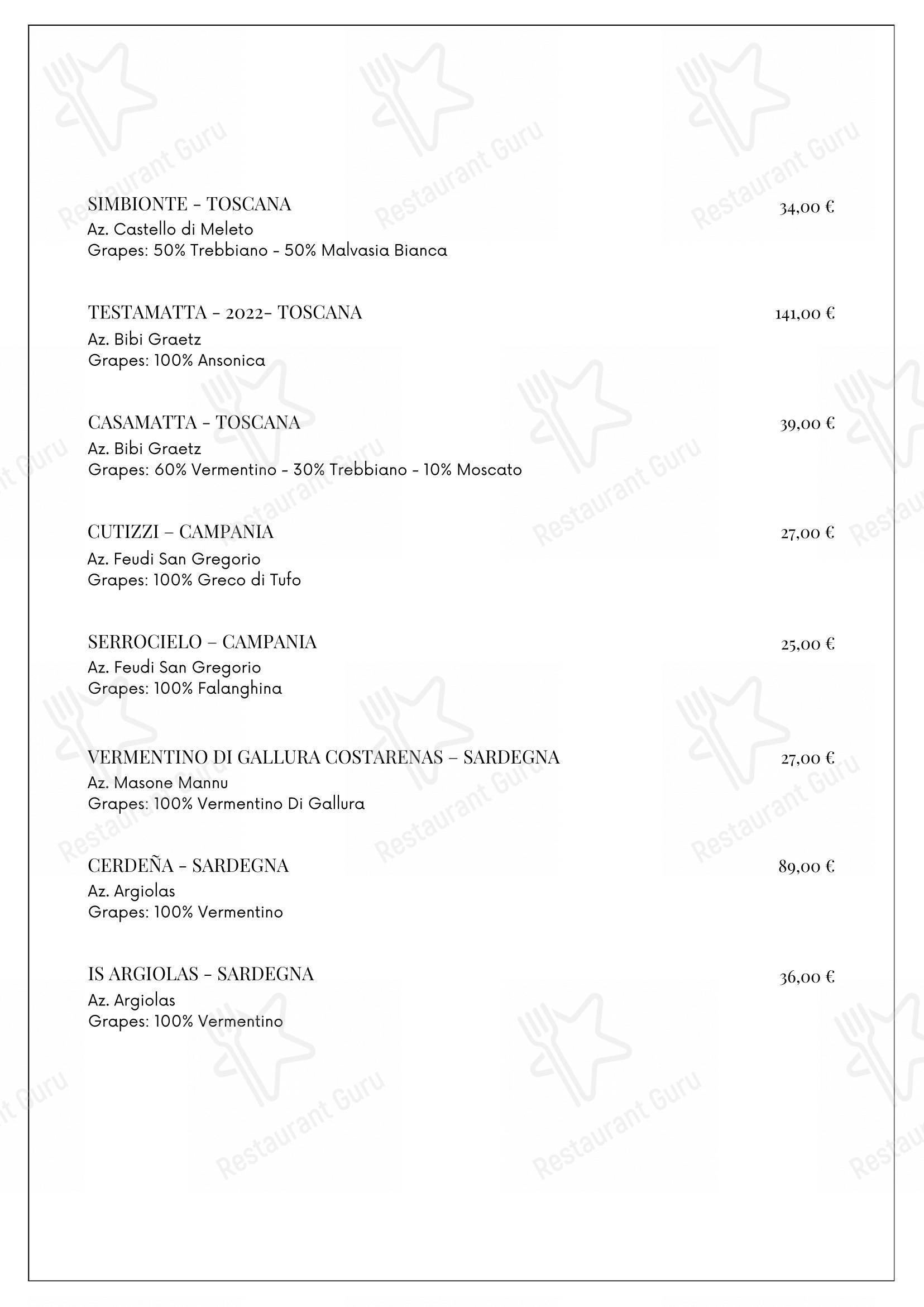 Menu di Ristorante Il Castello - Коктейльная карта