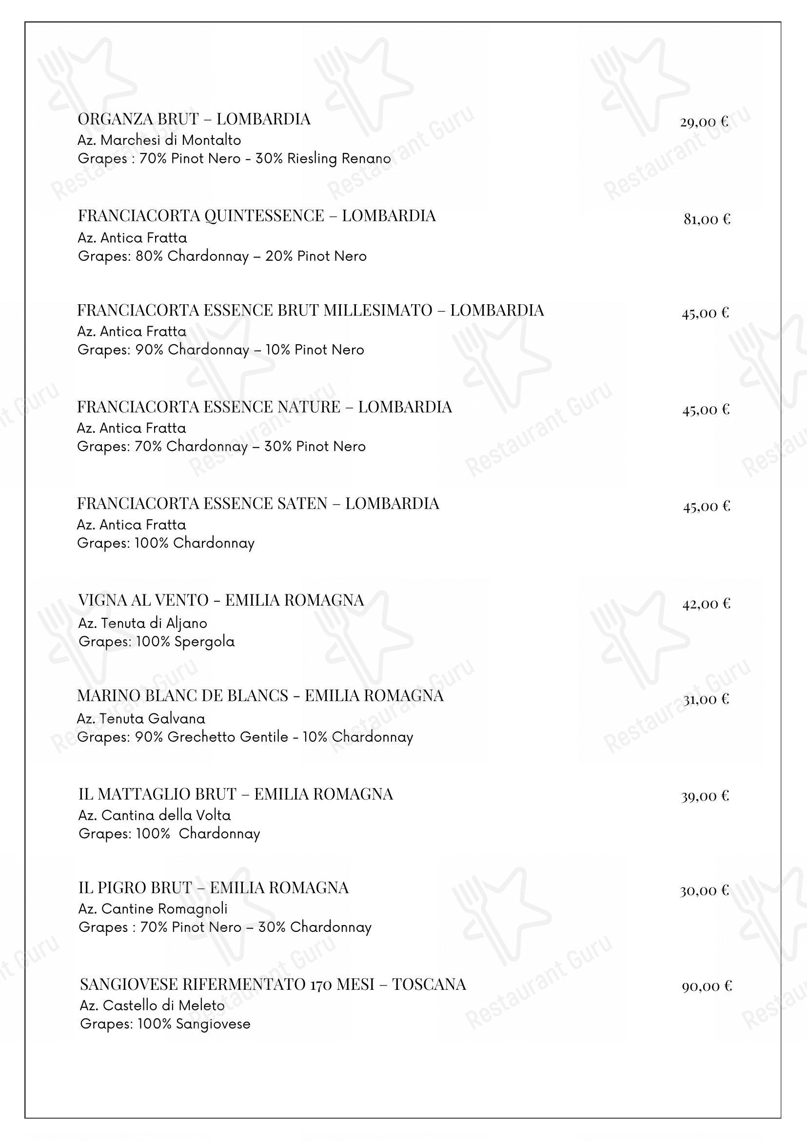 Коктейльная карта per Ristorante Il Castello in Castelvetro di Modena