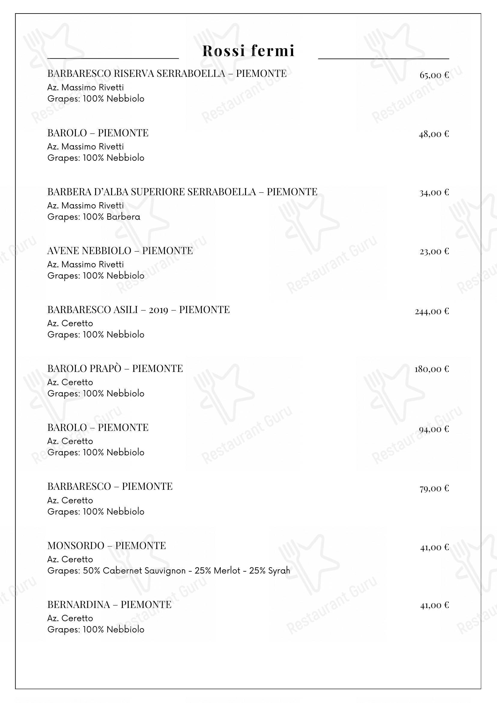 Коктейльная карта per Ristorante Il Castello ristorante