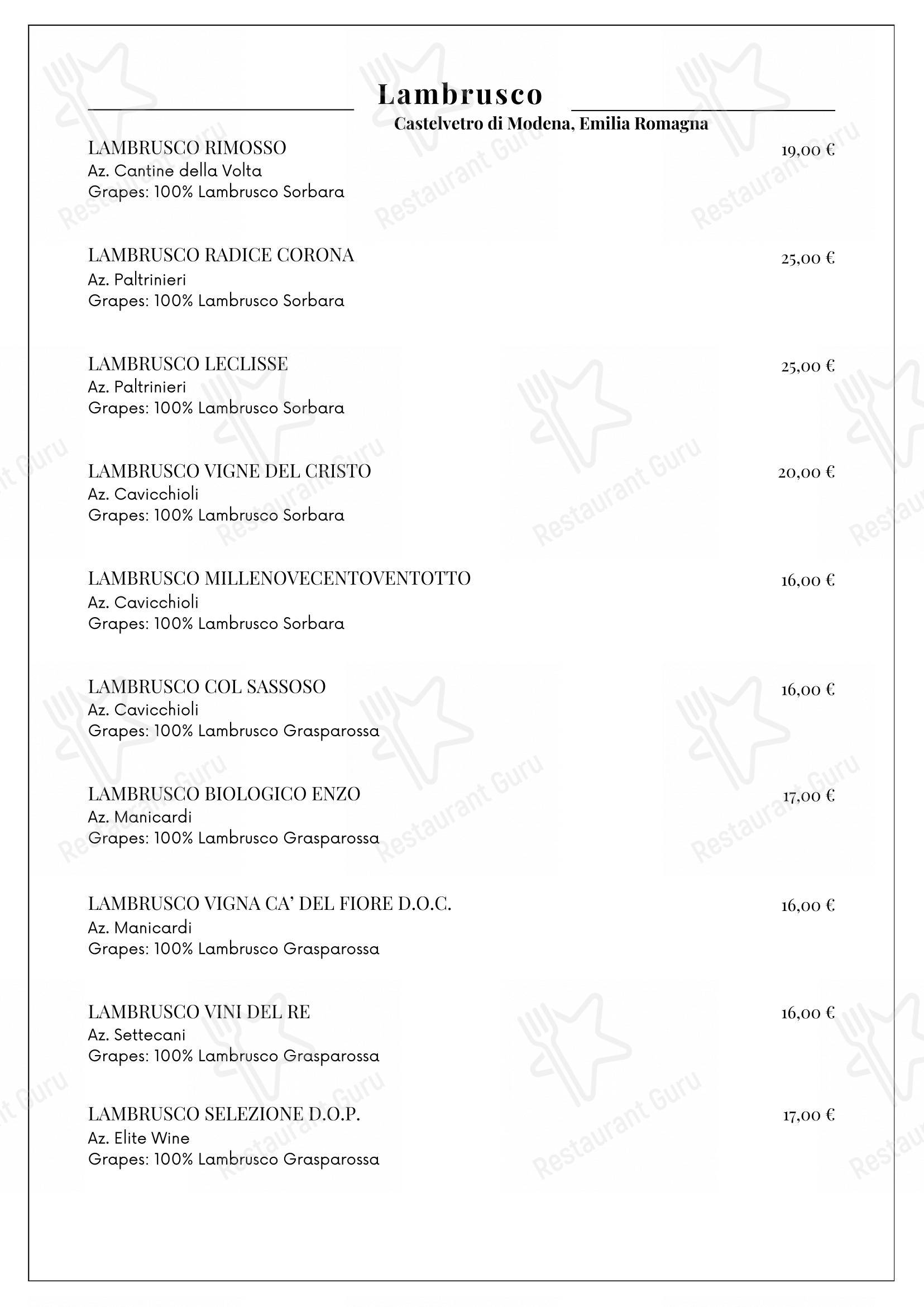 Menu di Ristorante Il Castello - Коктейльная карта