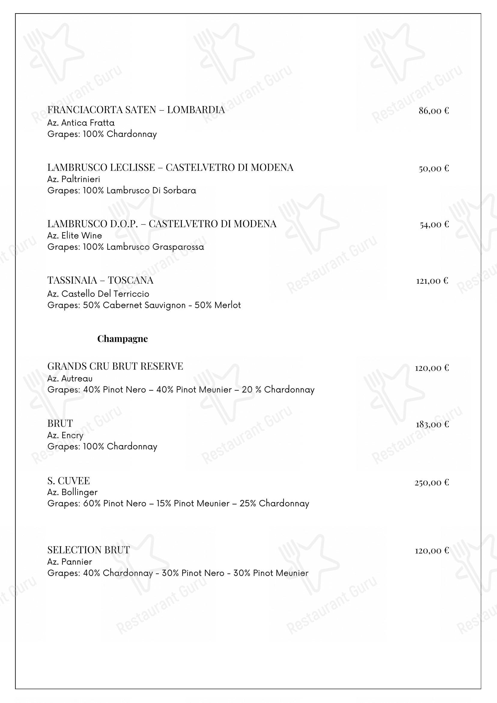 Коктейльная карта per Ristorante Il Castello ristorante