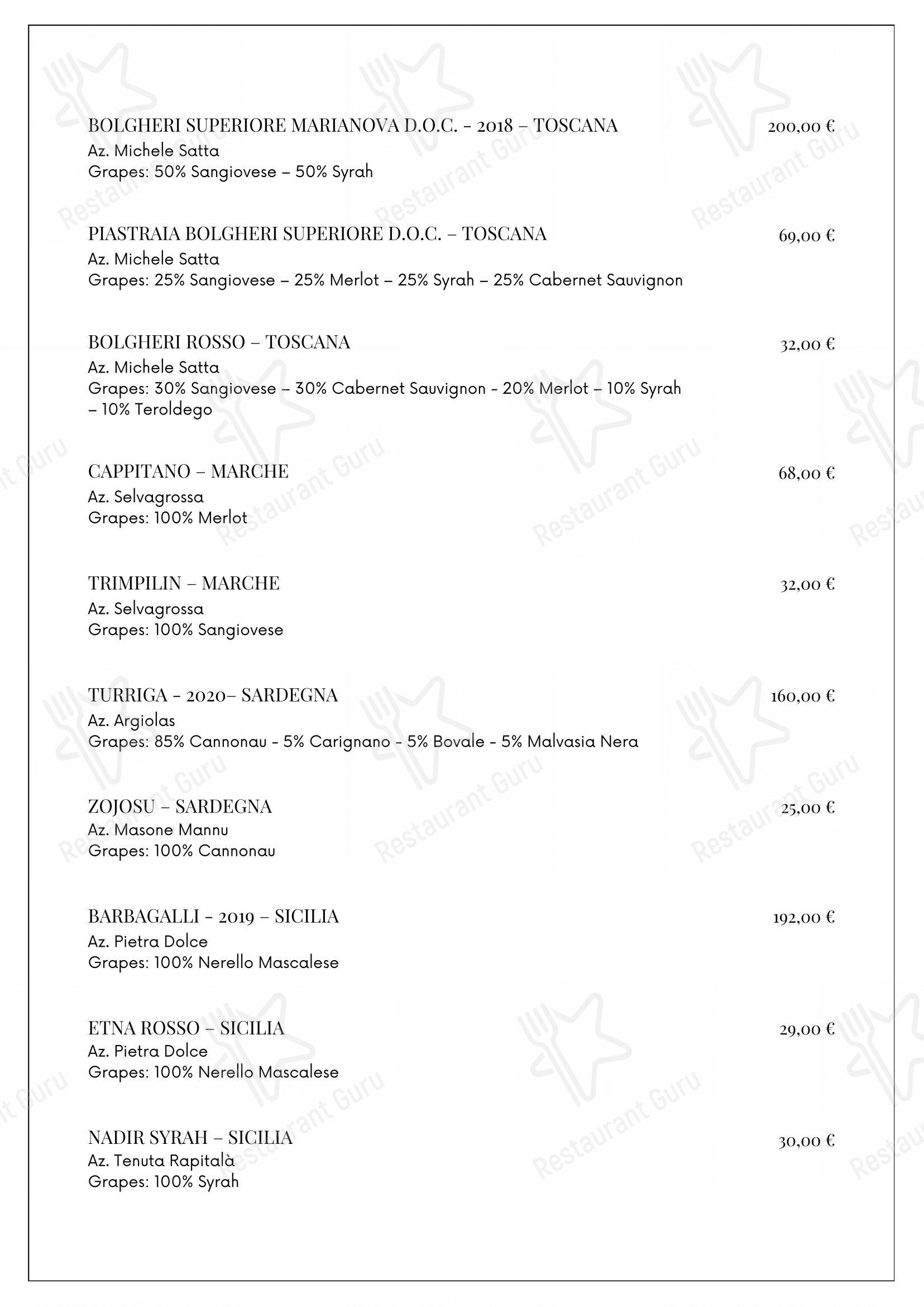 Коктейльная карта per Ristorante Il Castello ristorante