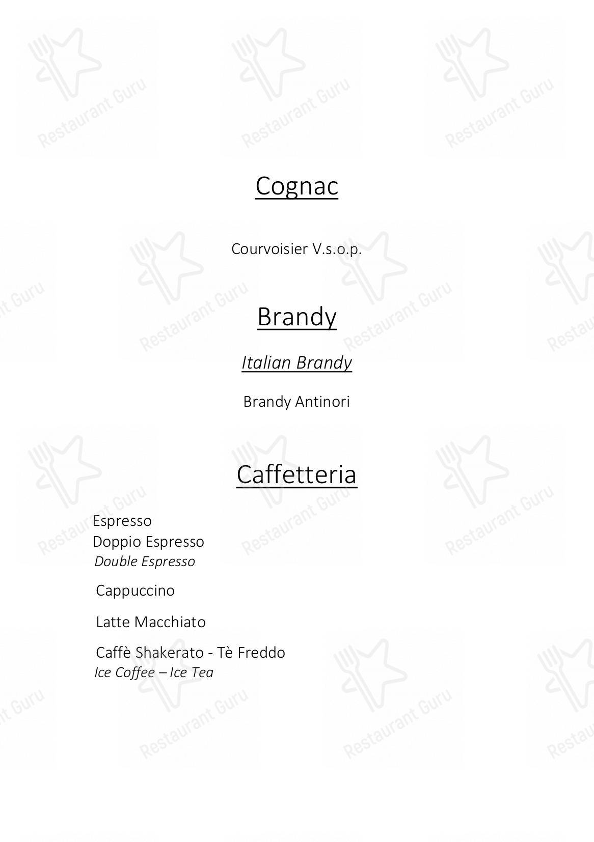 Menu bar per Ristorante La Terrazza at Villa Le Calvane ristorante