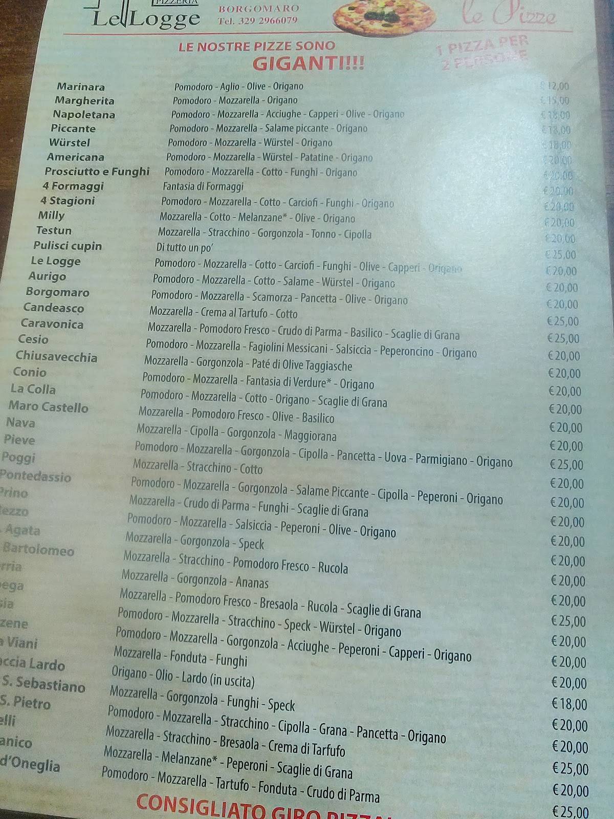 Menu di Ristorante Le Logge 
