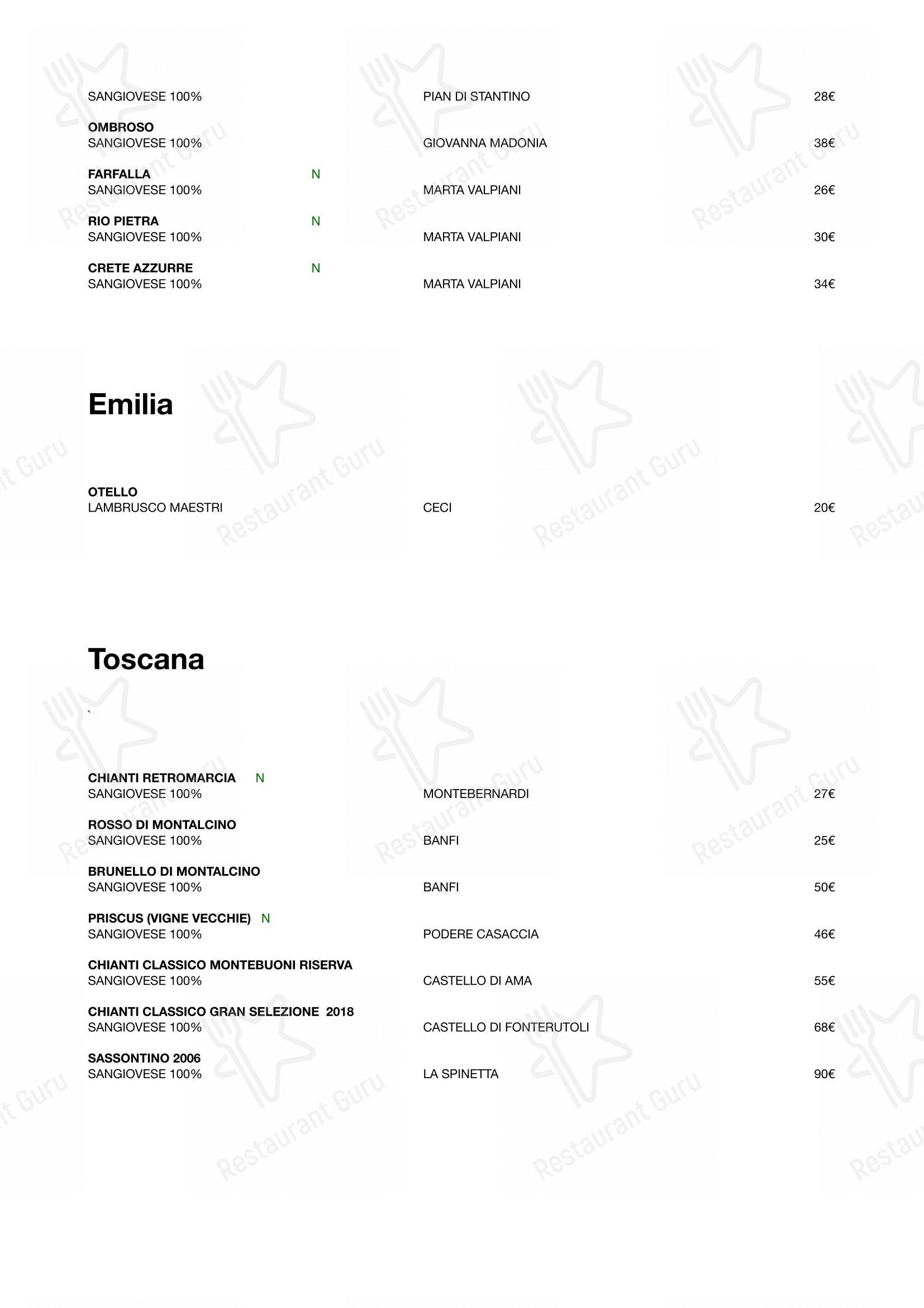 Menu di Ristorante Le Querce - Menu bar