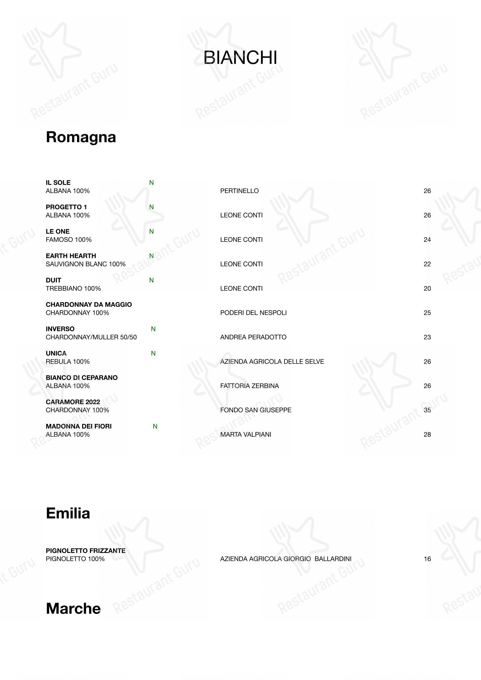 Menu bar per Ristorante Le Querce in Forli