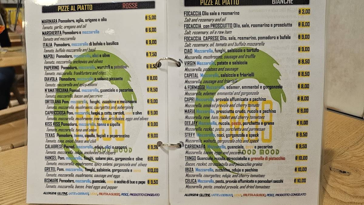 Menu di Ristorante Pizzeria FM99 
