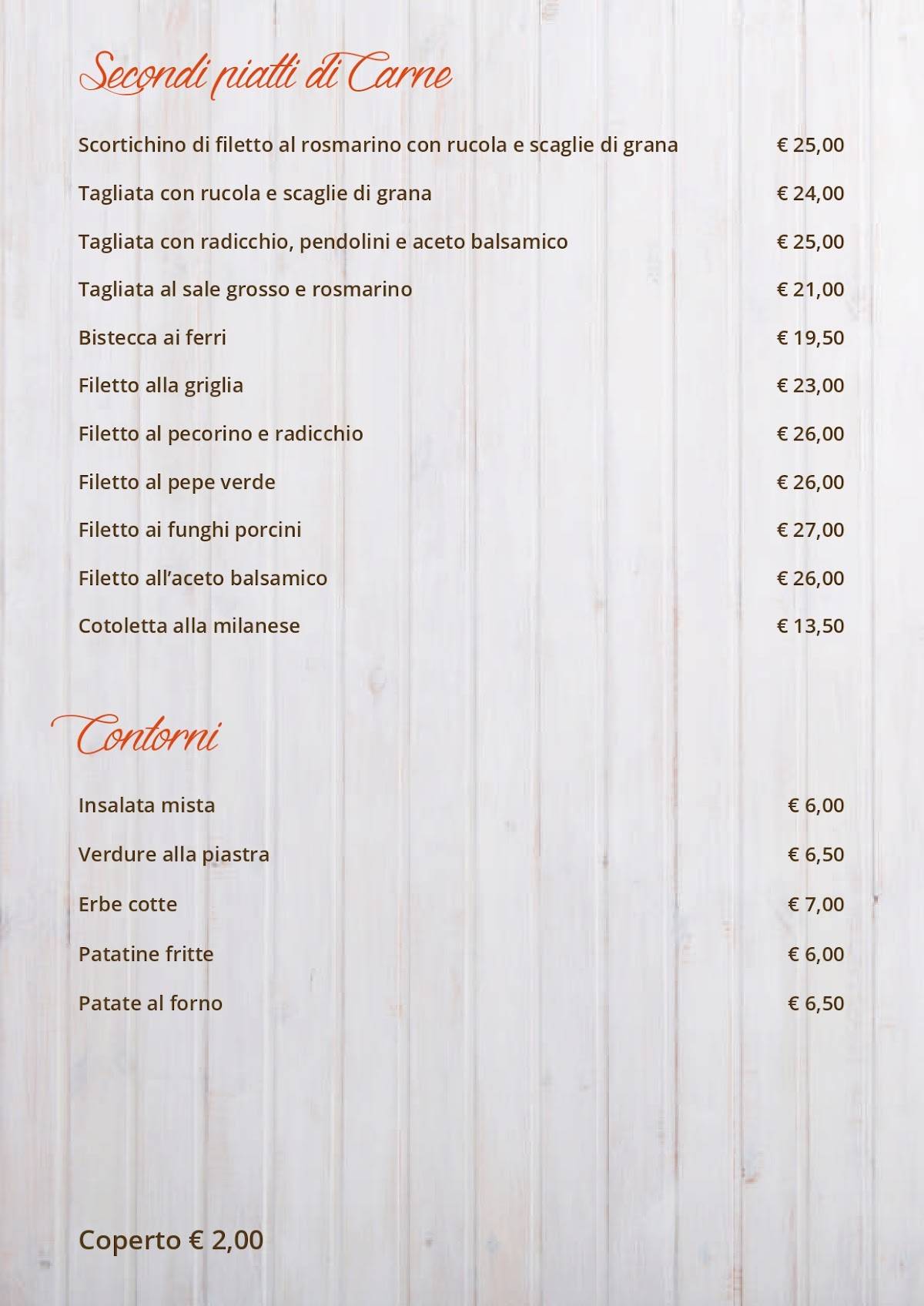Menu di Ristorante La Conchiglia 