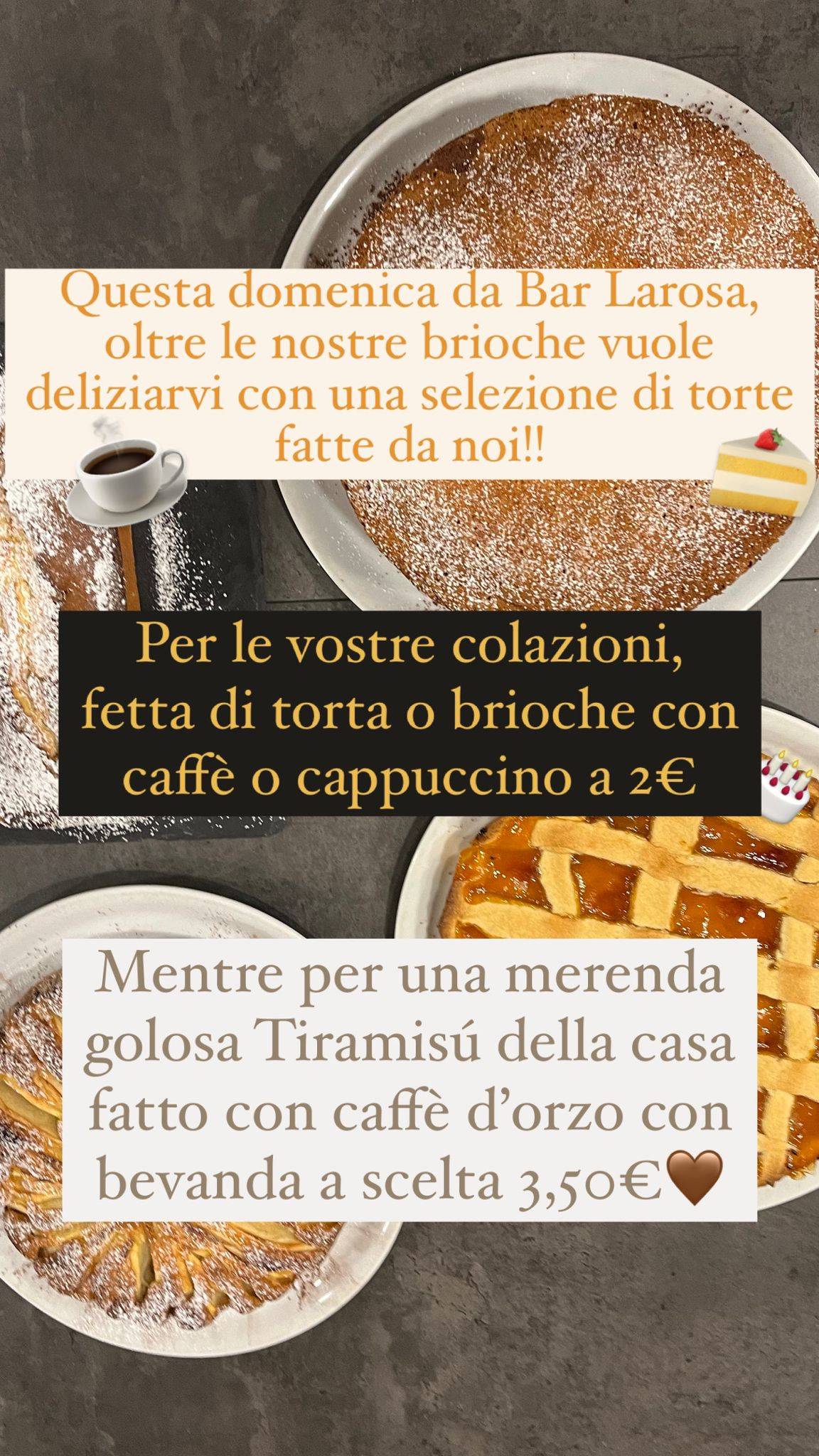 Menu di Bar Lavanderia self-service Larosa 