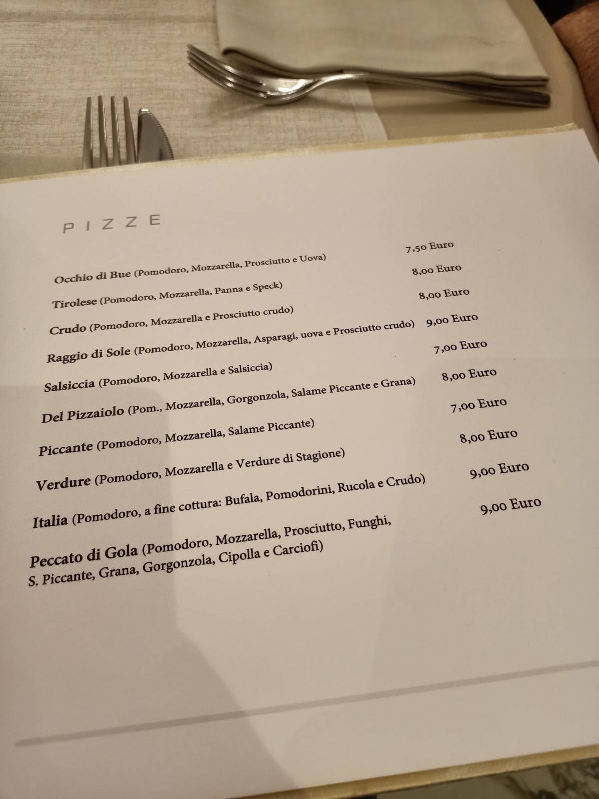 Menu di Ristorante Pizzeria Orchidea 
