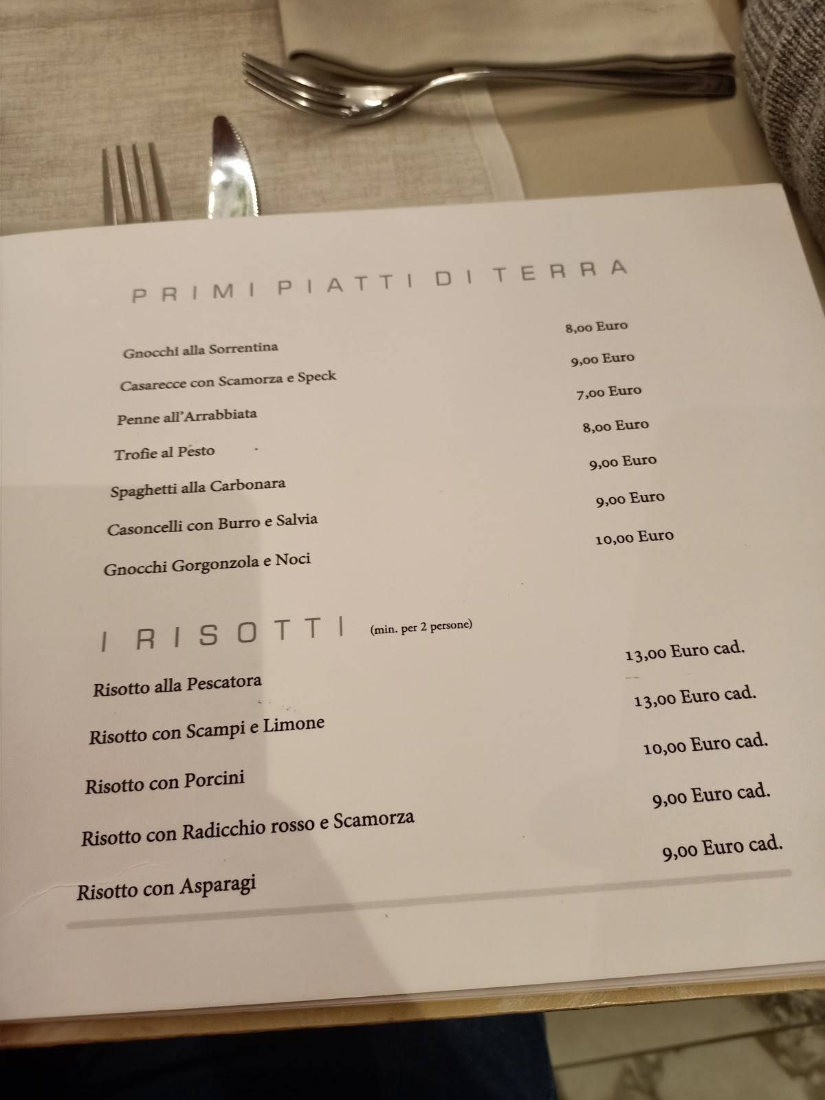 Menu di Ristorante Pizzeria Orchidea 