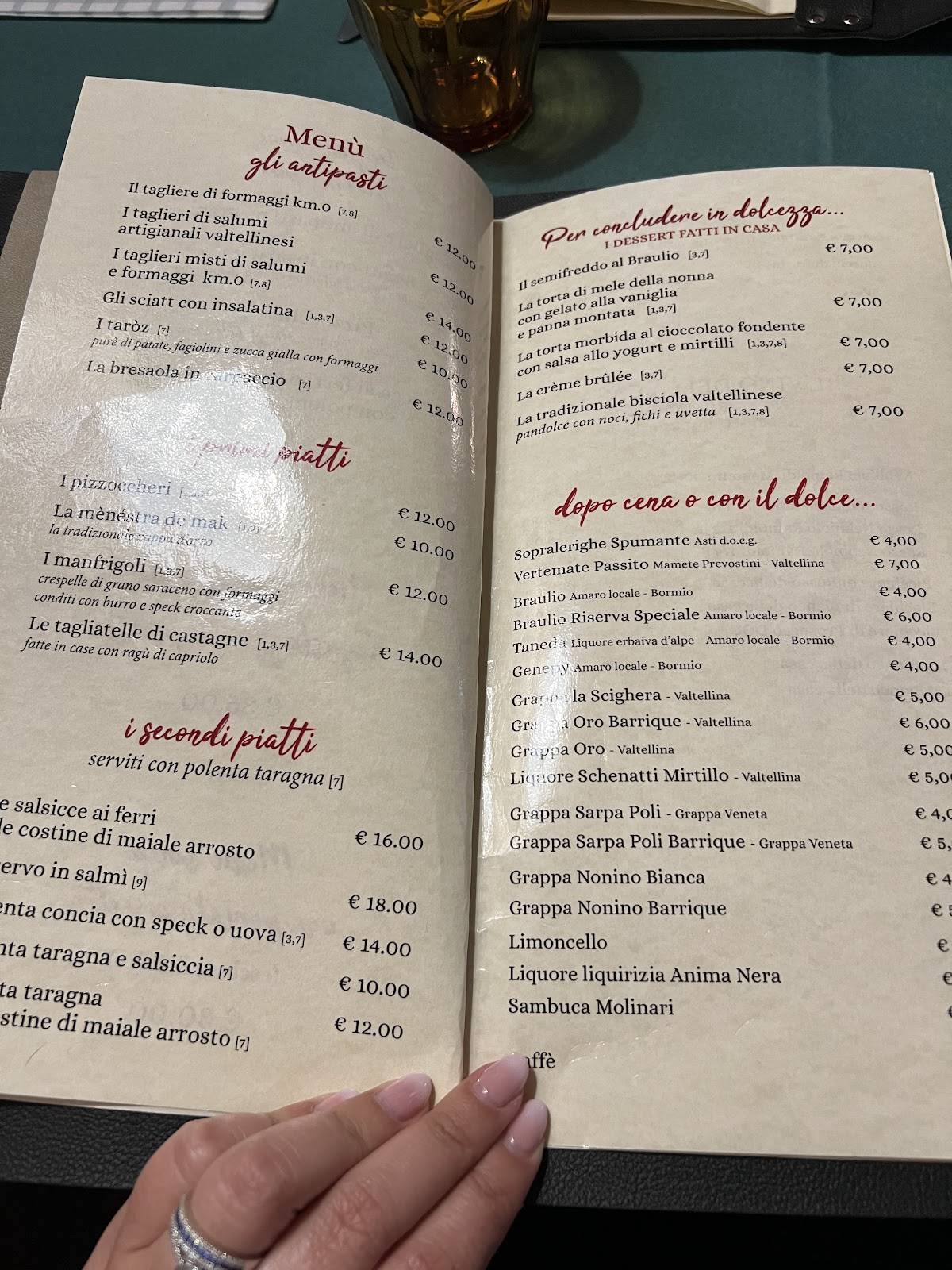 Menu di Ristorante Vecchia Combo 