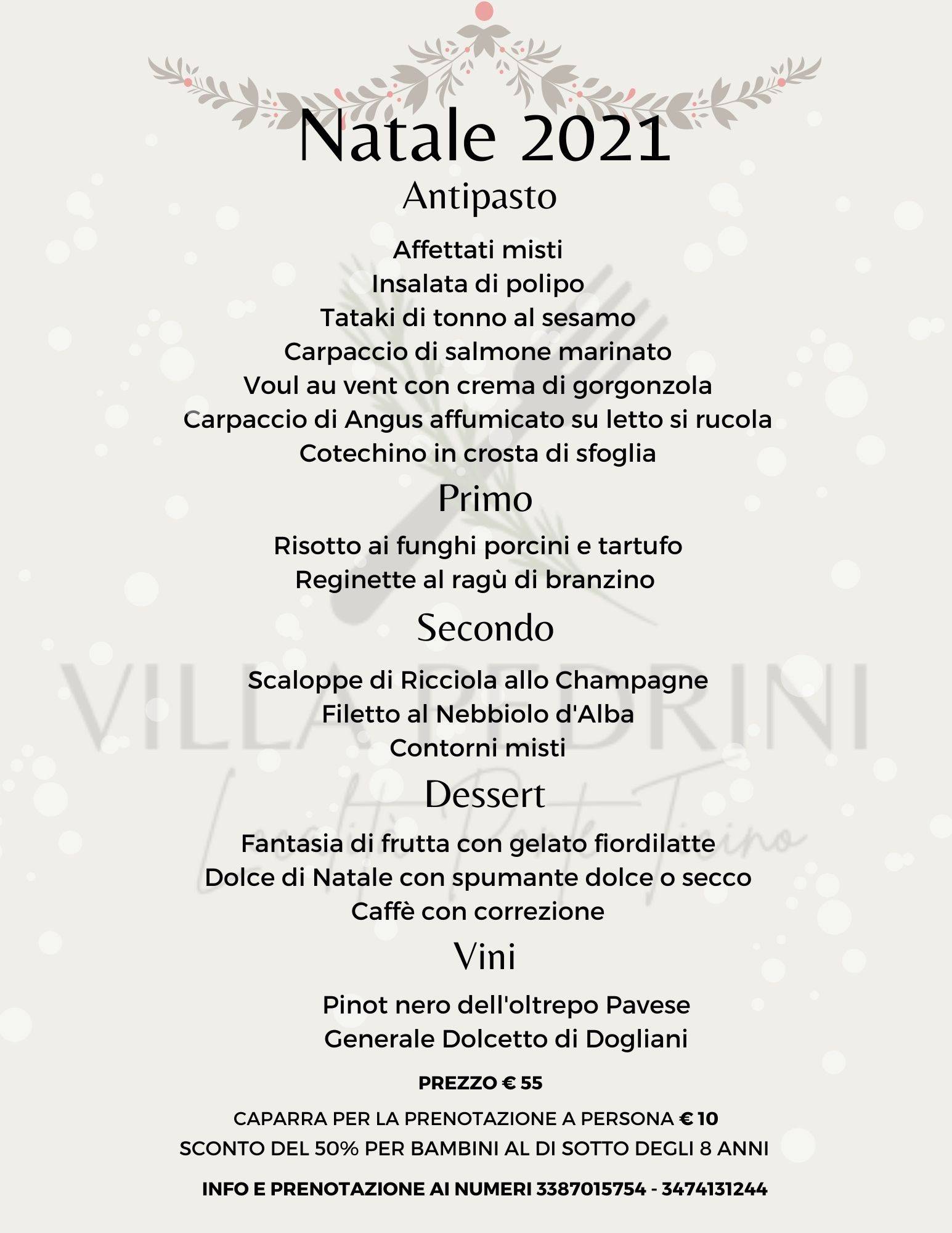 Menu di Ristorante Villa Pedrini 