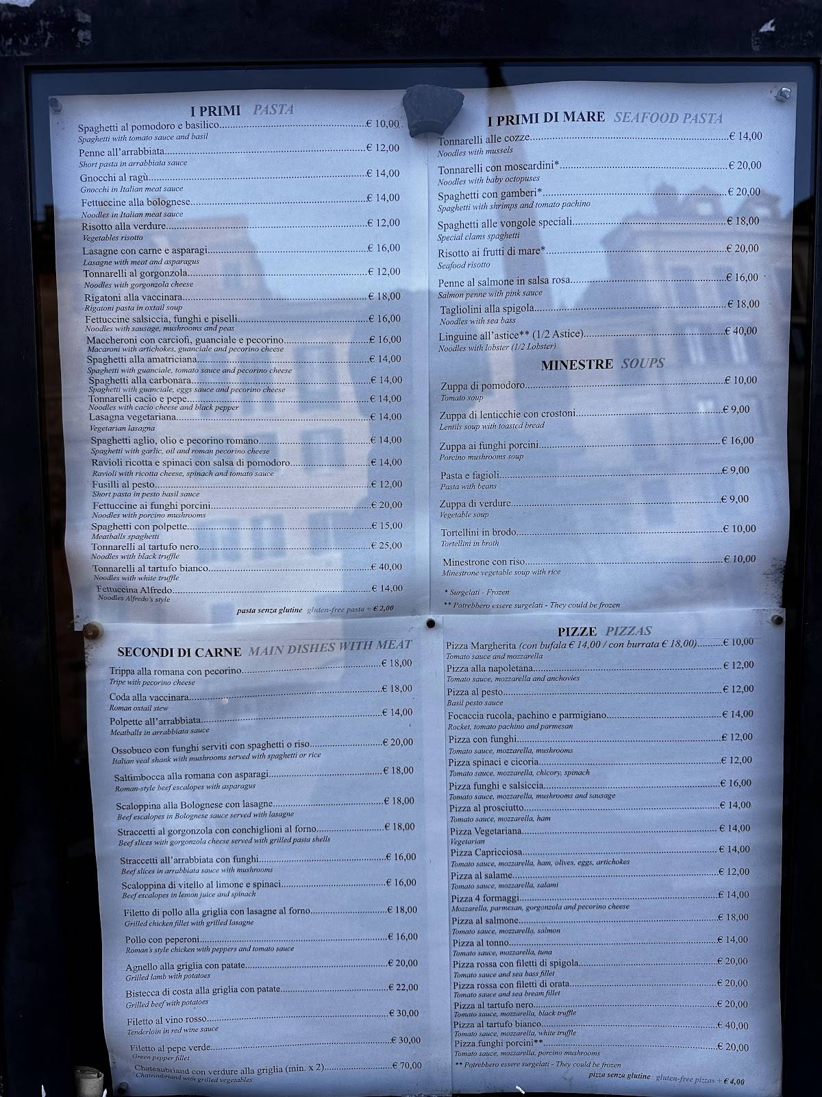 Menu di Ritorno al Passato 