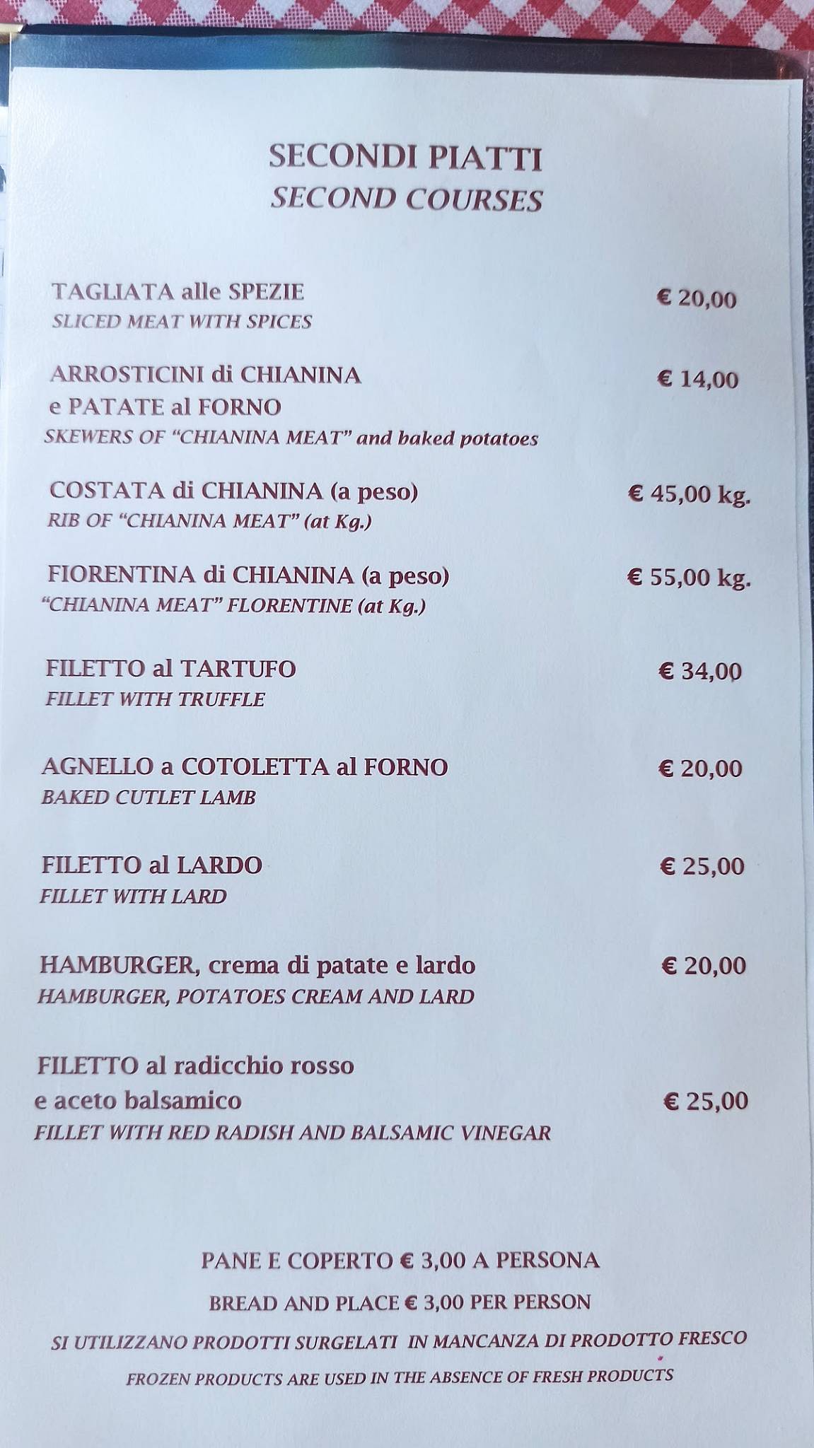Menu di Caciosteria Umbra e… 