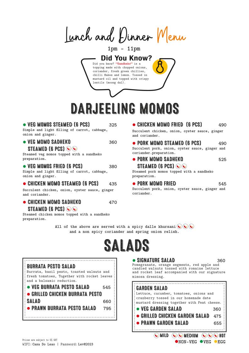 Leão [Roadhouse] Pizzeria Family Restaurant & Bar menu