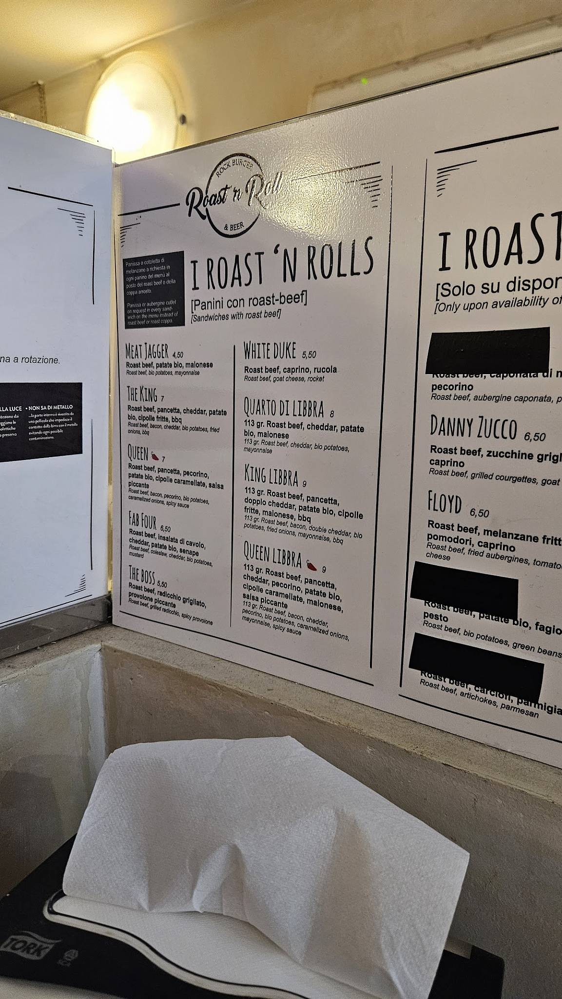 Menu di Roast 'n Roll 