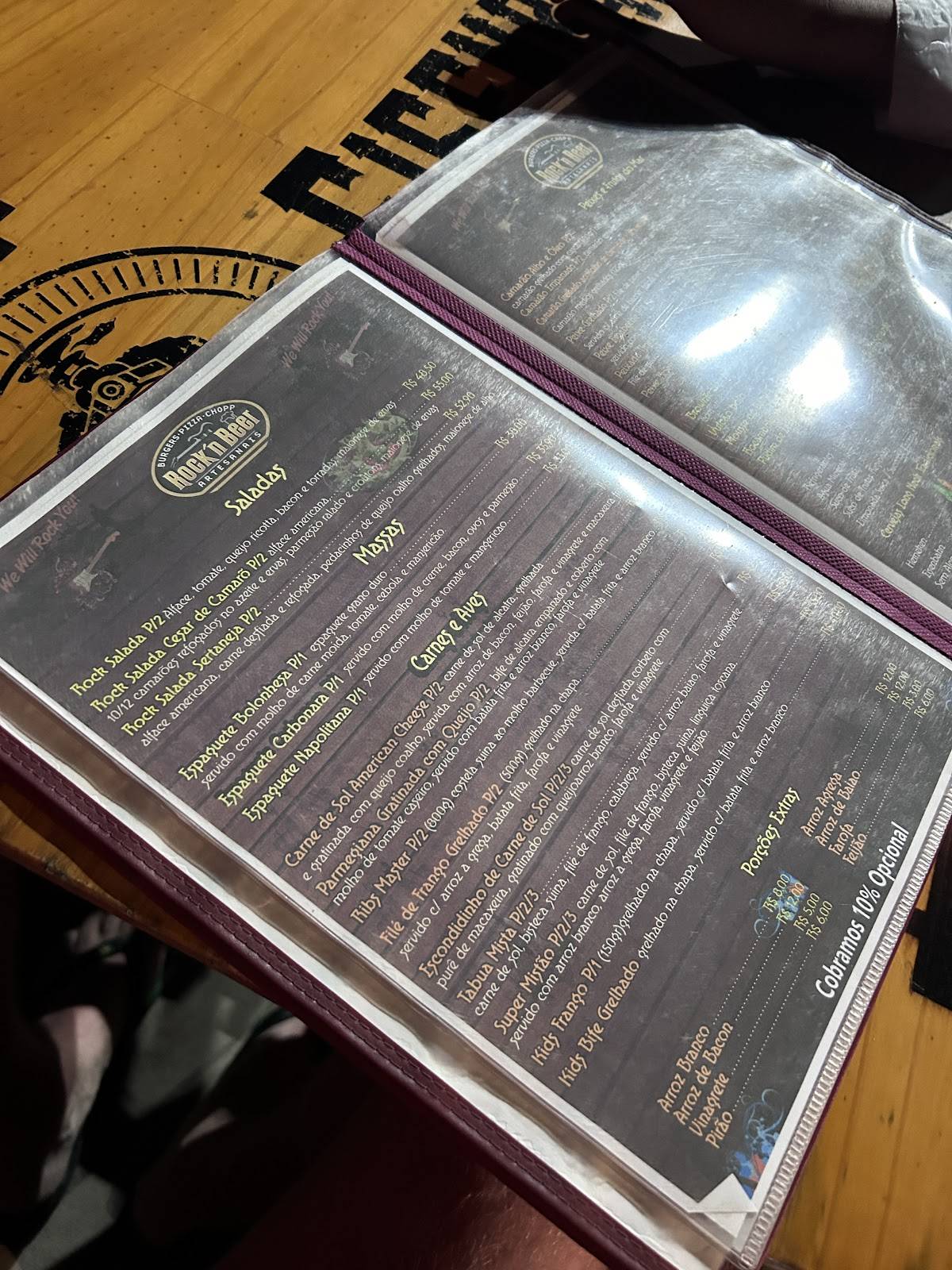 Rock'n Beer cardápio