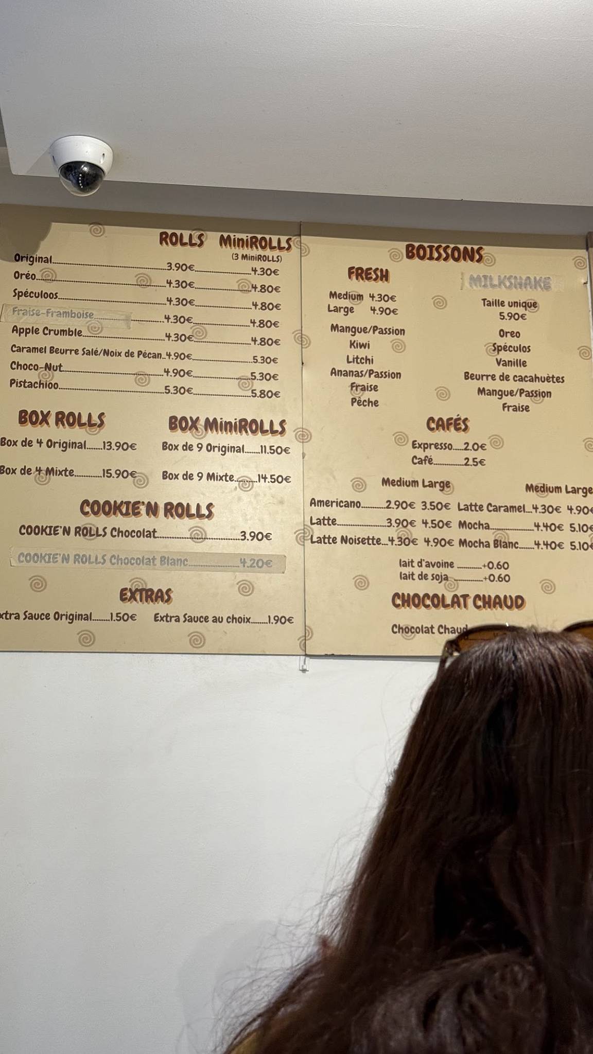 Menu de Rollsy