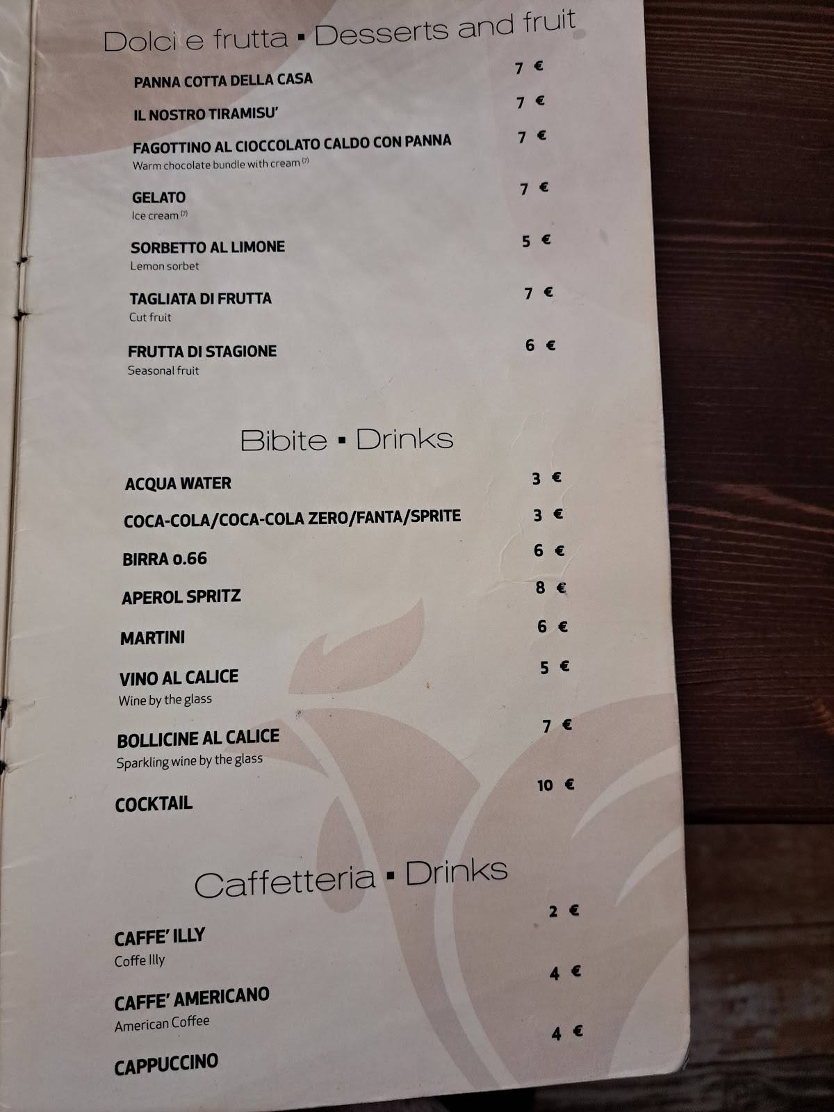 Menu di Antica Trattoria Al Gallinaccio 