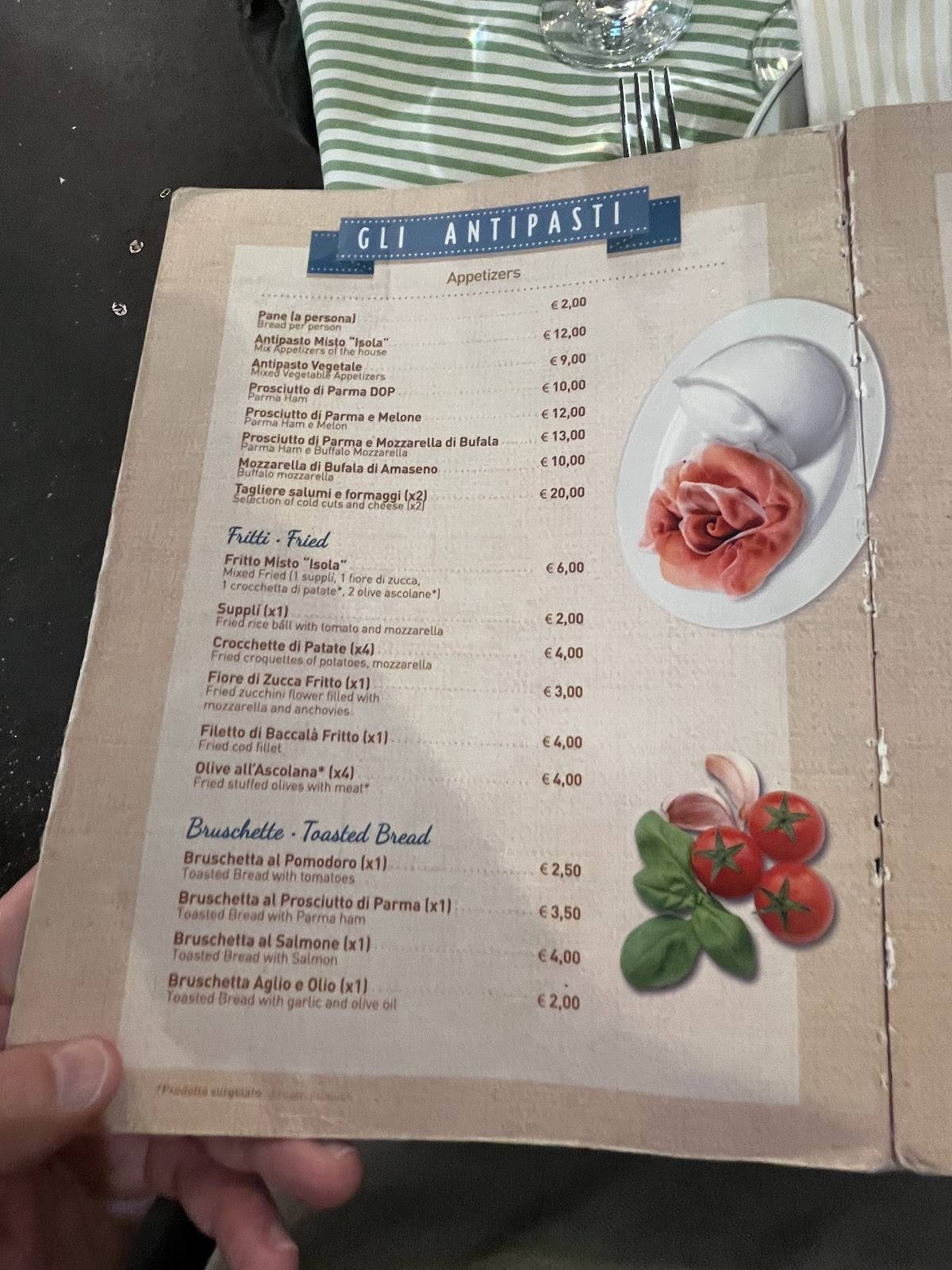 Menu di L'Isola della Pizza 