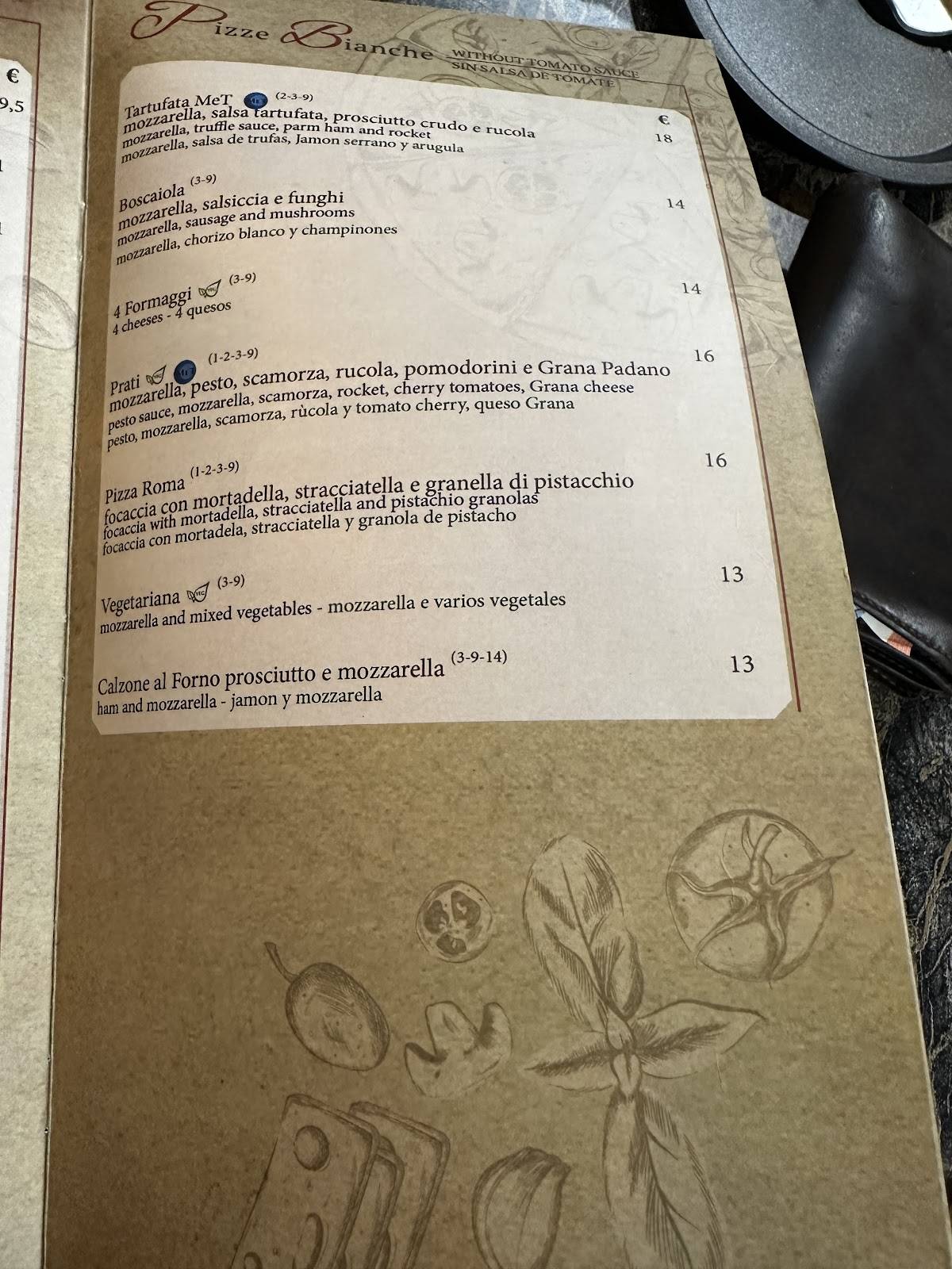 Menu di Mangia e Trevi 