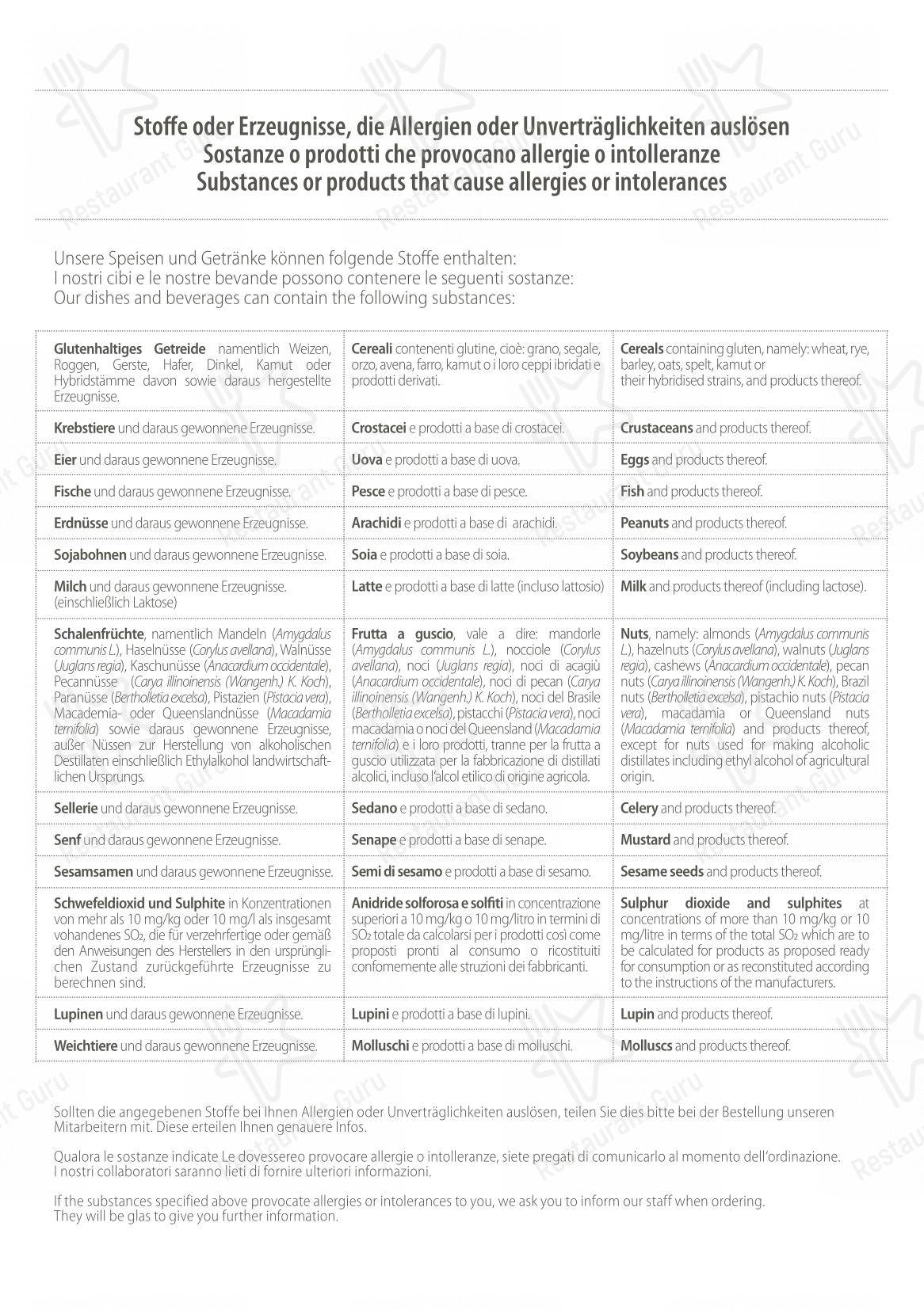 Menu di Rössl bianco - Коктейльная карта