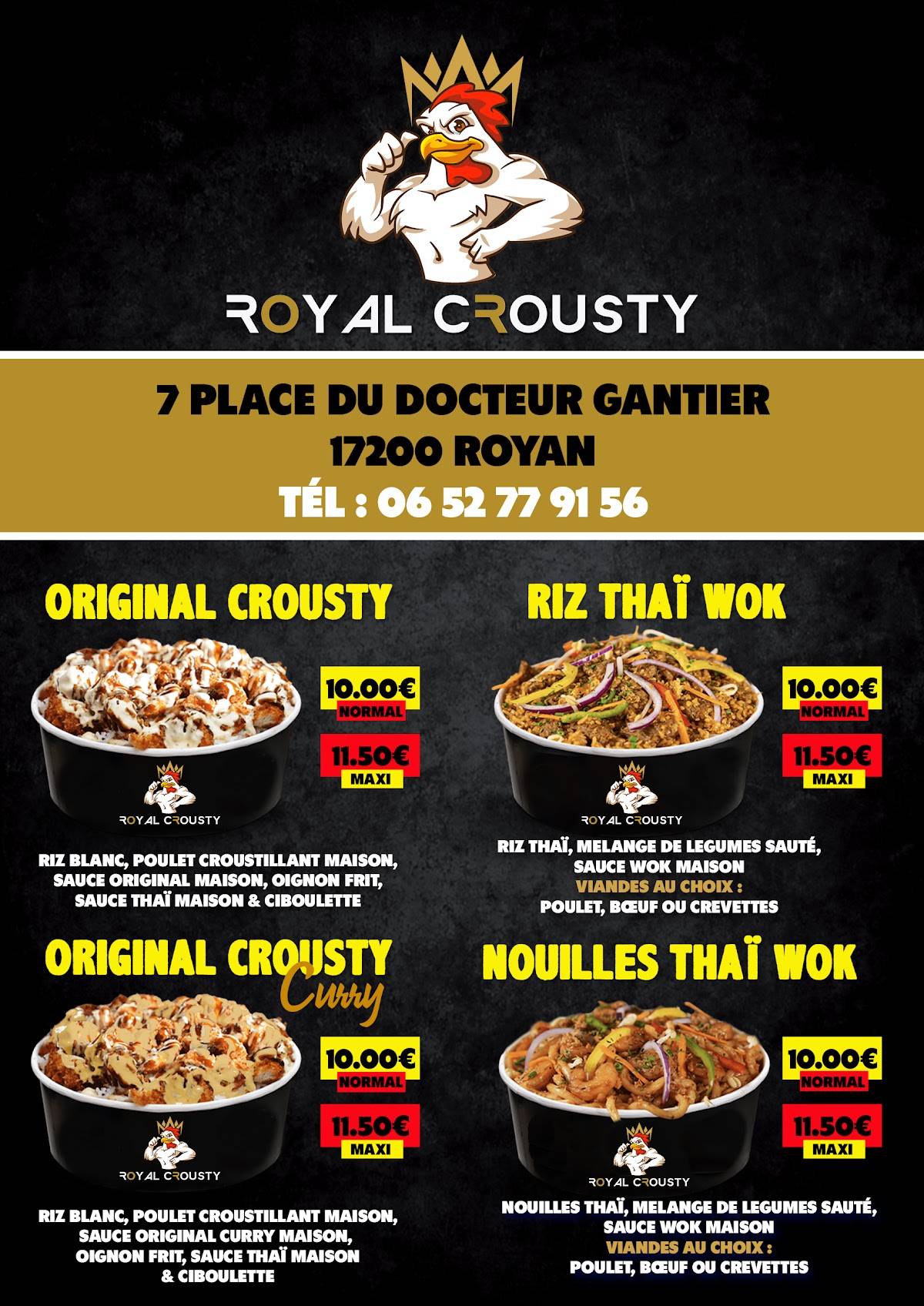 Menu de Royal Crousty