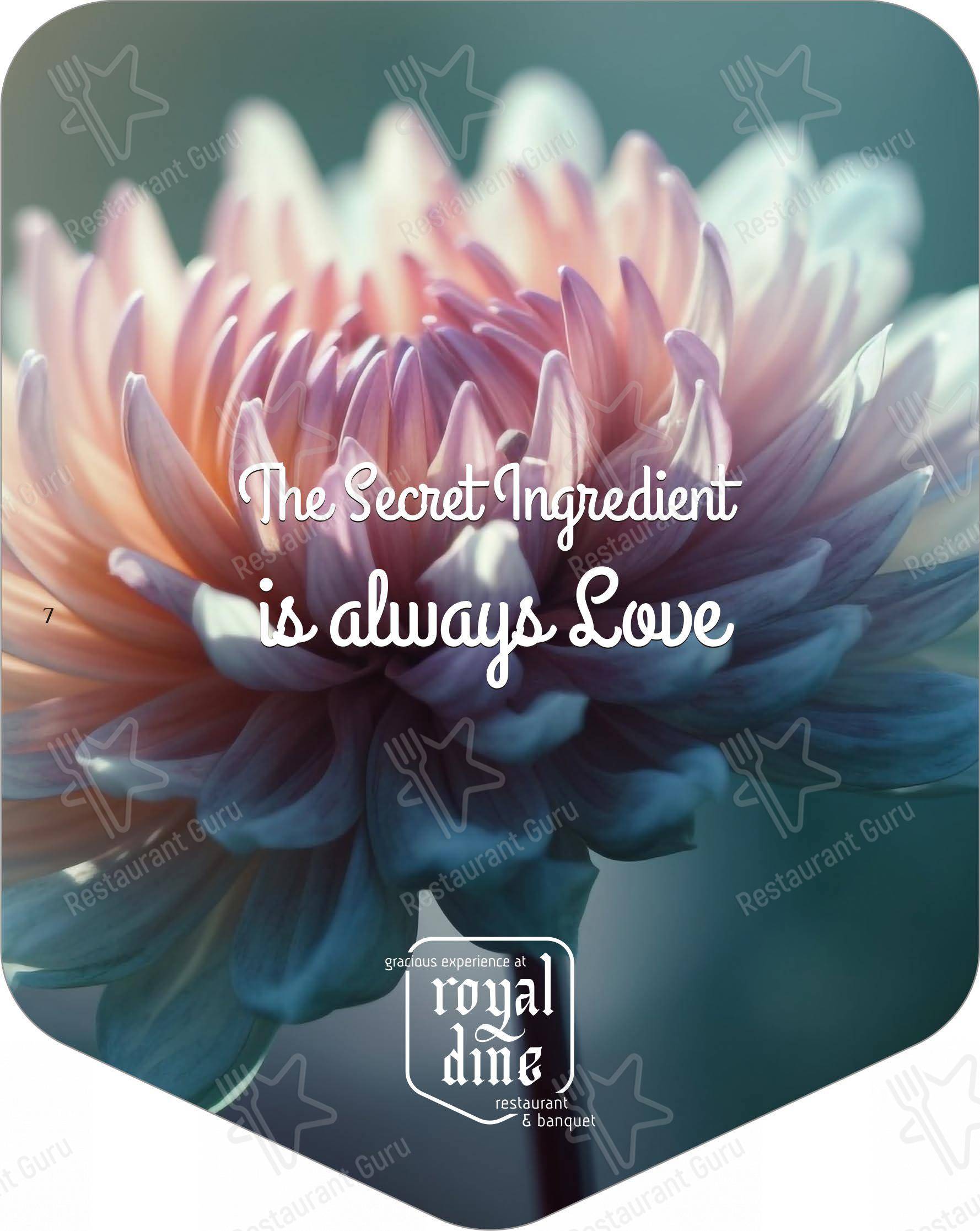 Menu for Royal Dine Pal RTO Restaurant Banquet in Surat