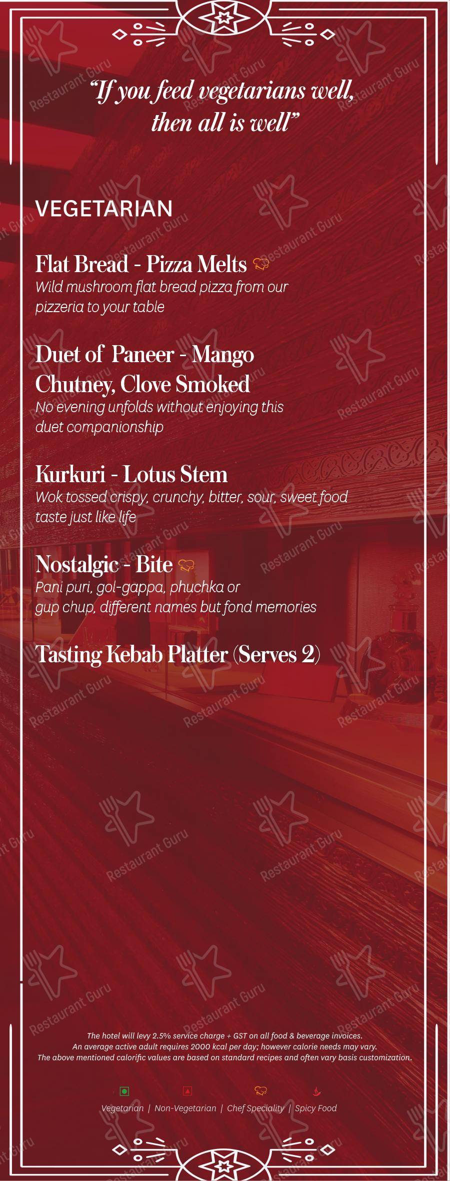 Menu for Rubicon Bar and Cigar Lounge - The Leela Ambience Gurugram in Gurugram