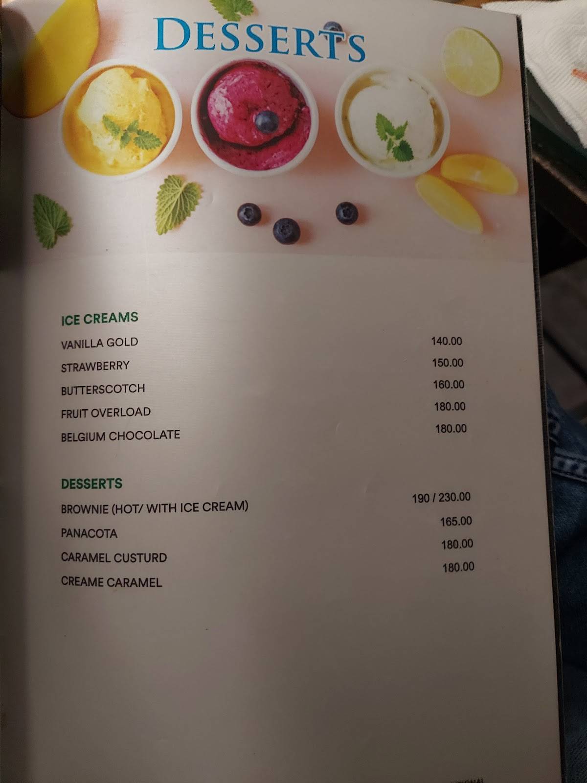 SOMAA, Siripuram menu