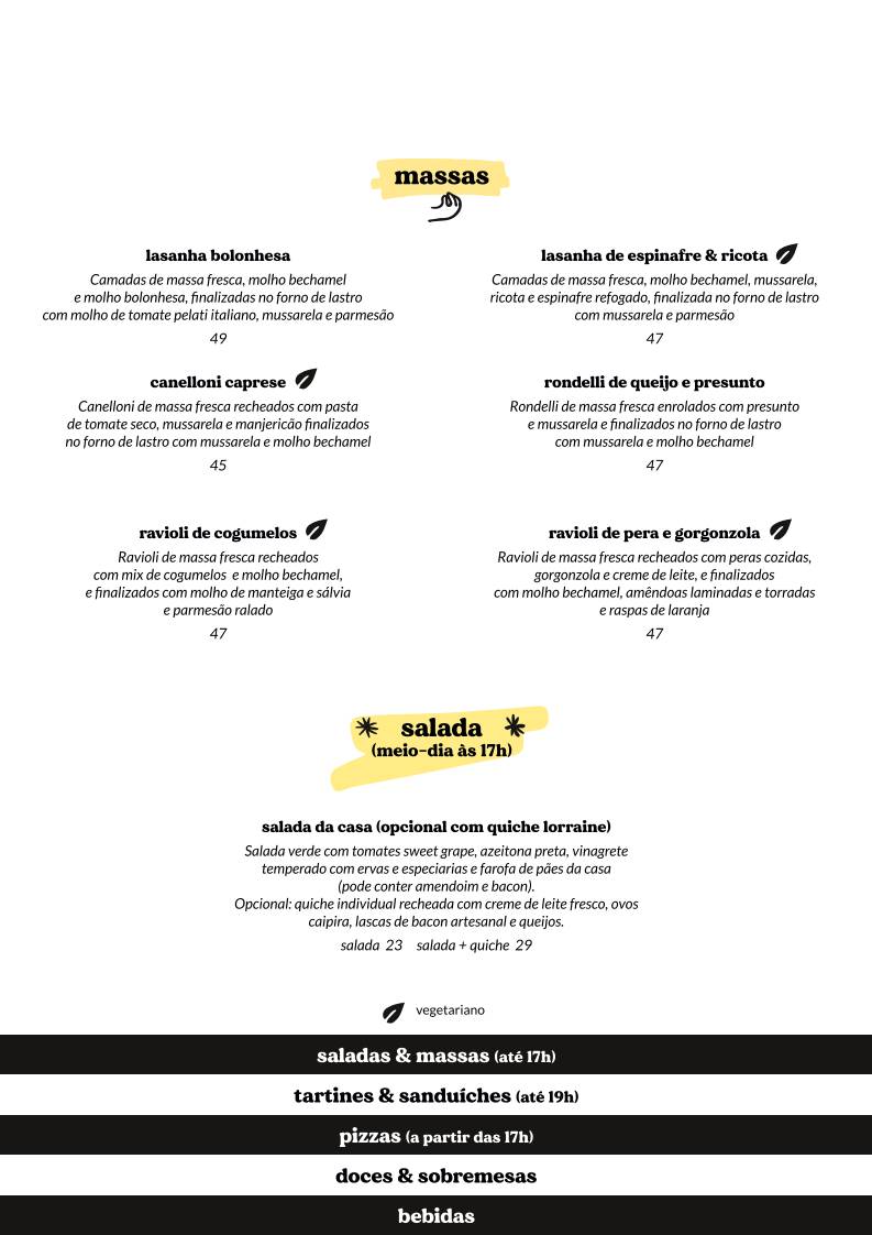 SOVA Natural cardápio